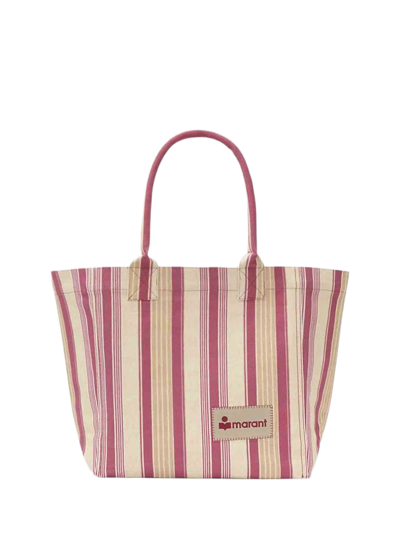 Small striped Yenky tote bag in cotton ISABEL MARANT Red