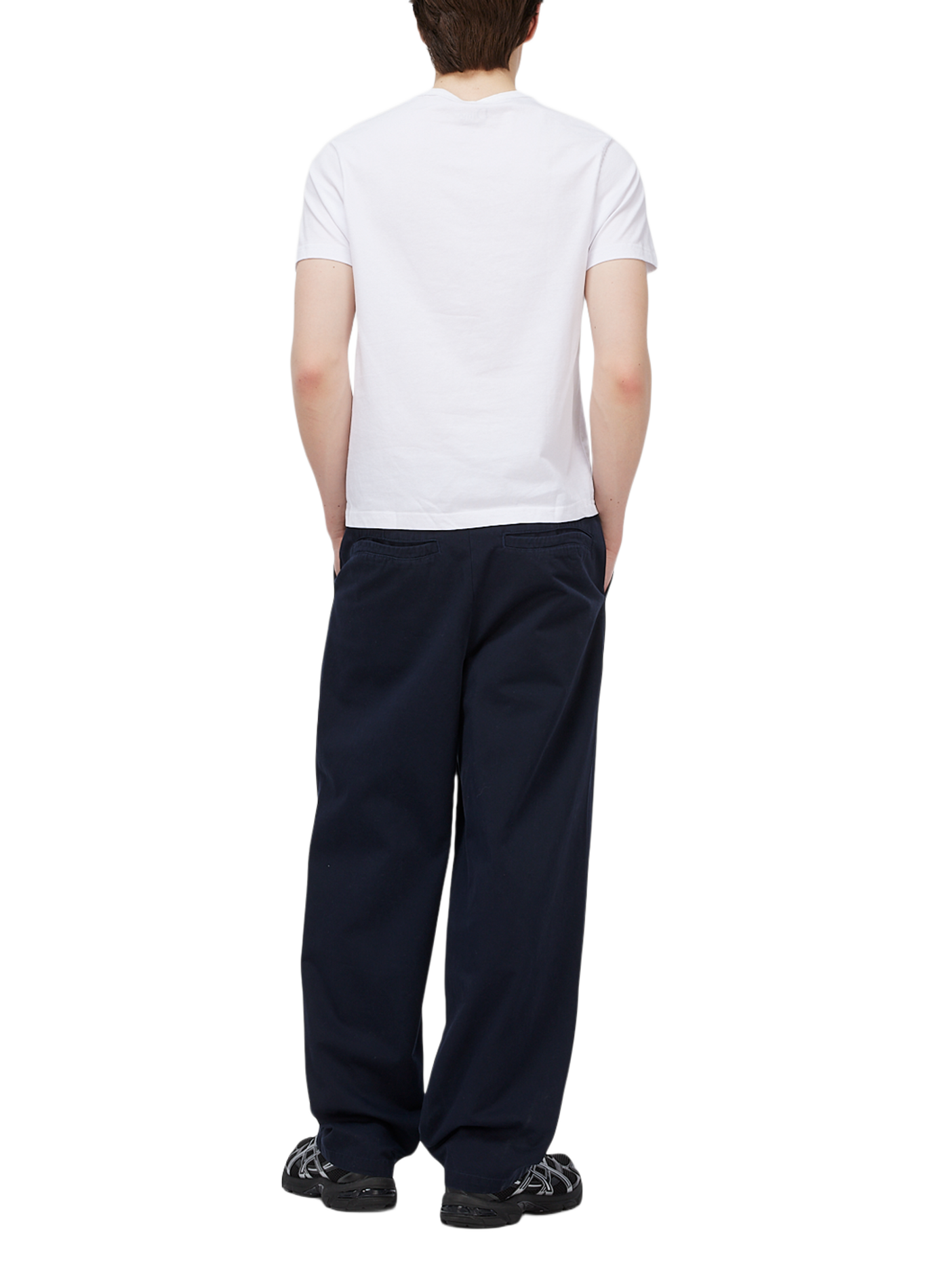 Pantalon ample uni à plis en coton  DIME Bleu
