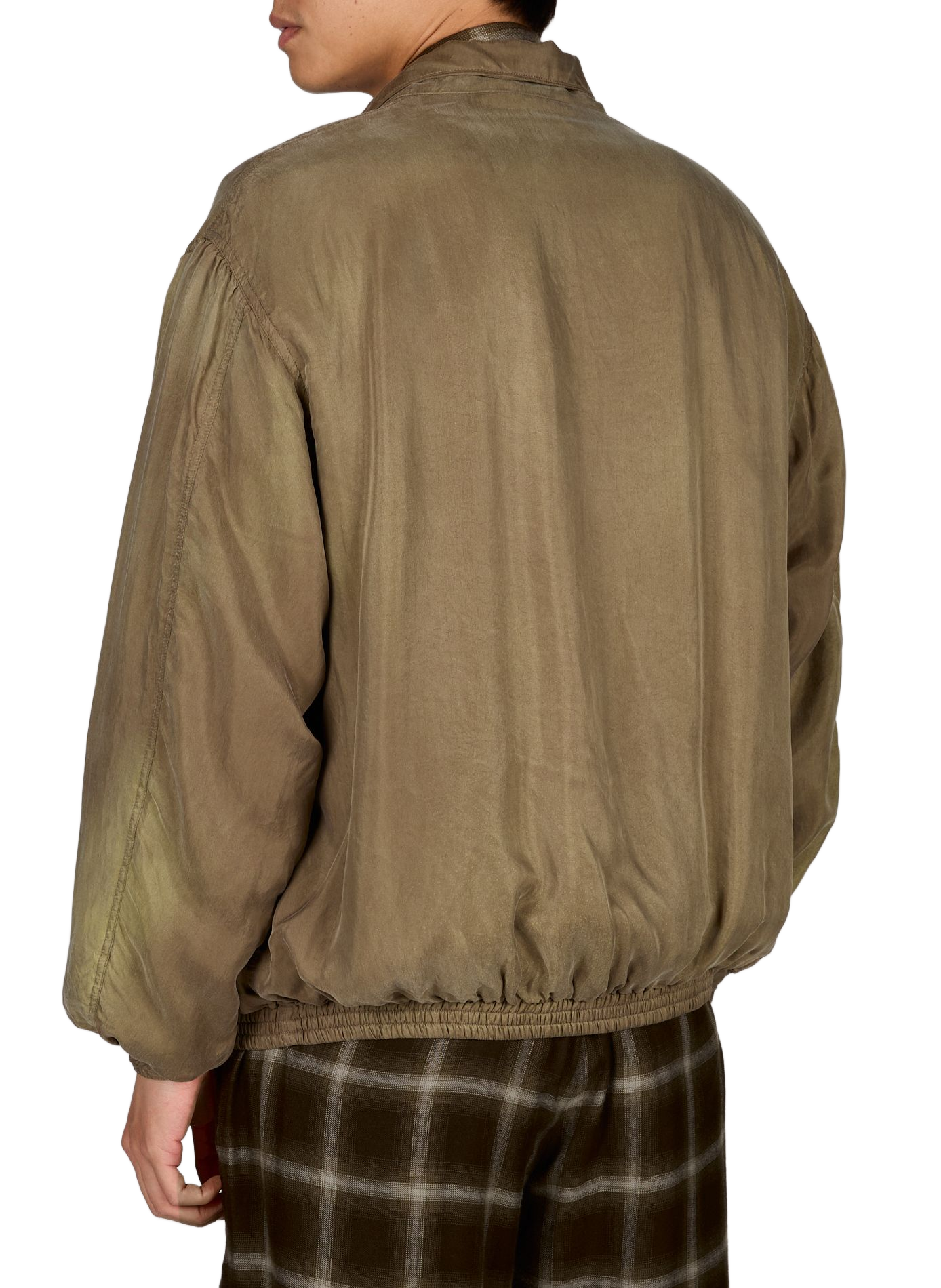 Chaqueta con cuello alto y dobladillo elástico SSSTEIN Caqui