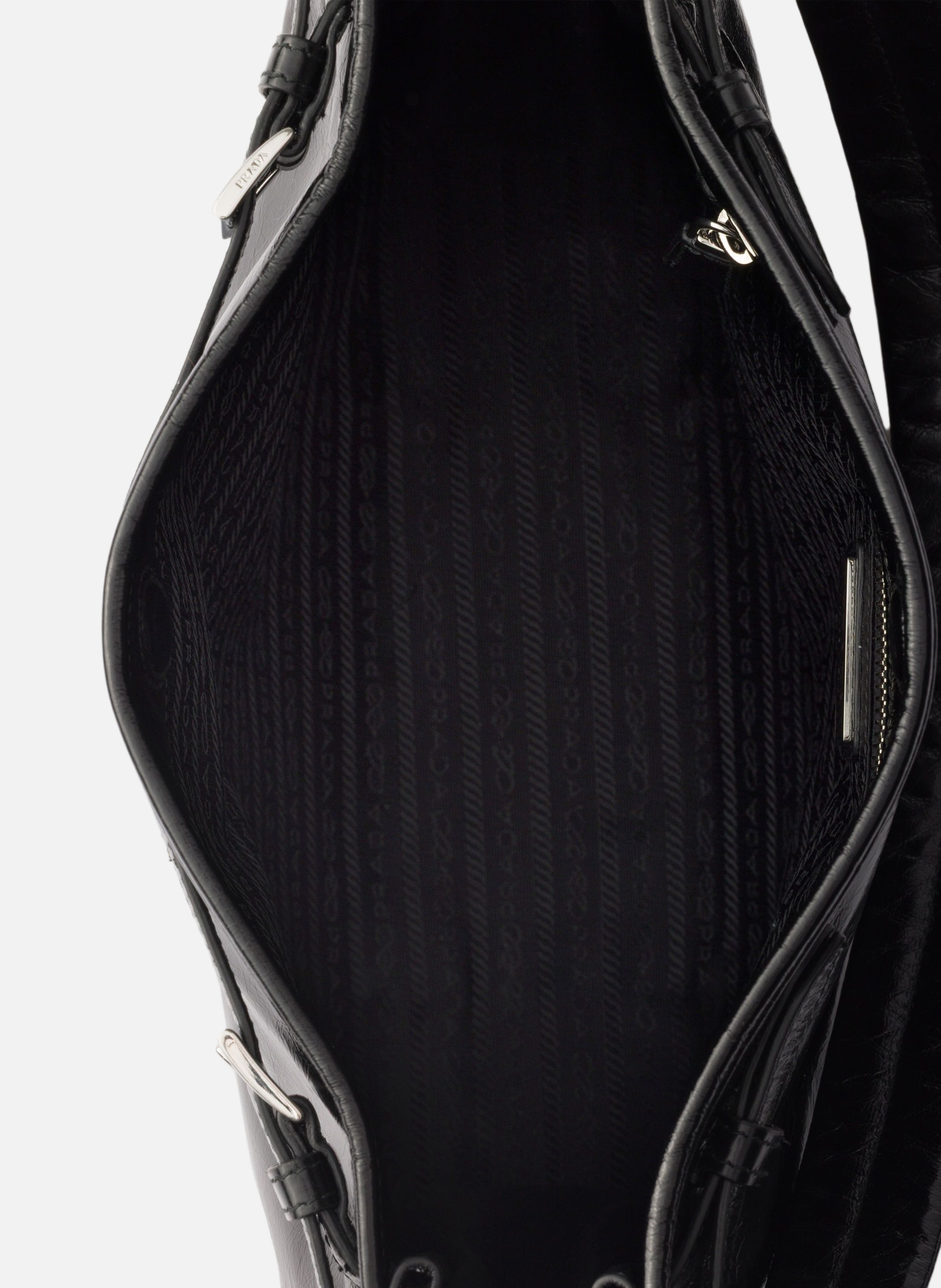 Sac porté épaule prada bonnie en cuir | Noir PRADA Homme