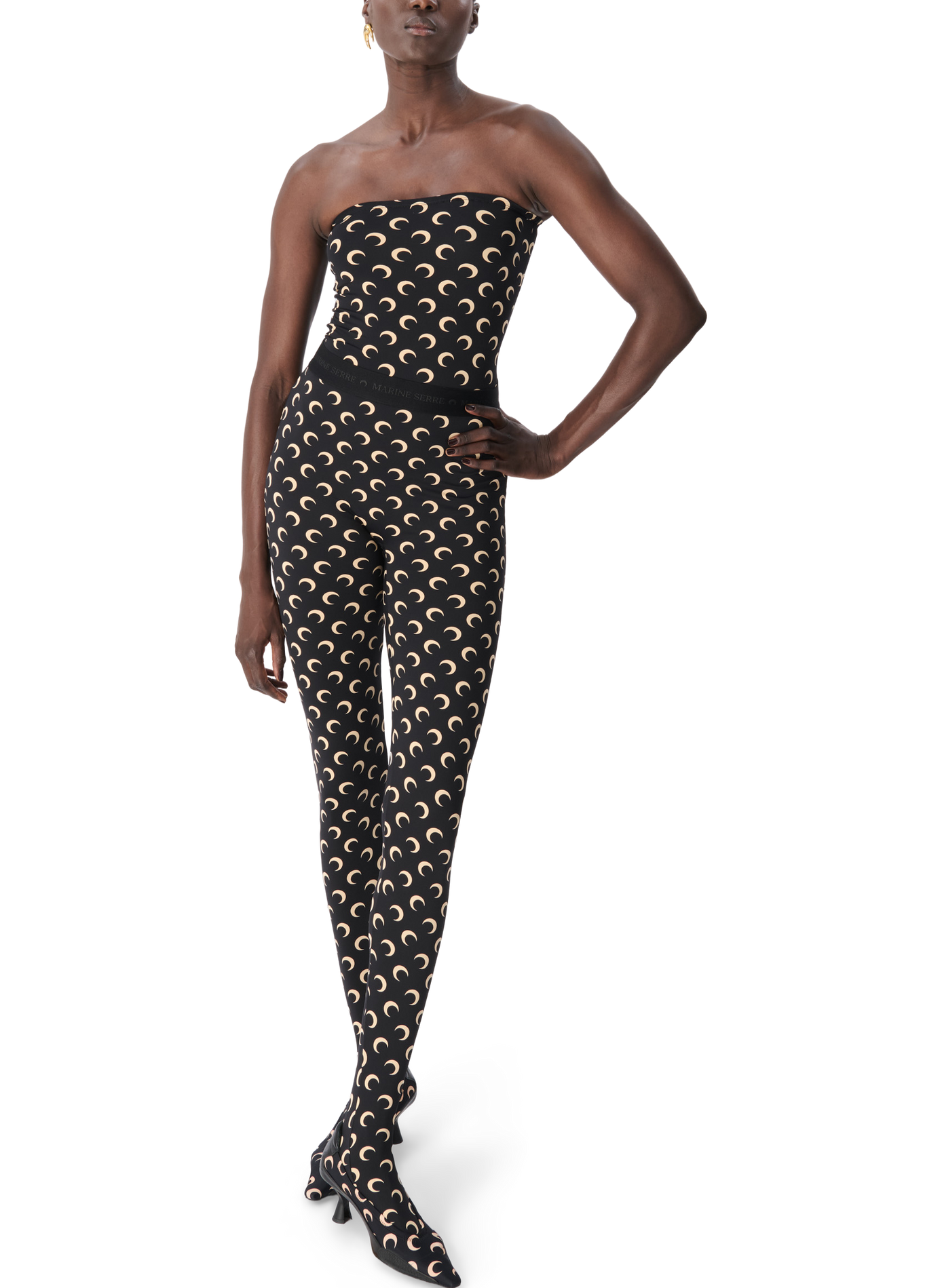Top met maanprint in jersey | Zwart MARINE SERRE Dames