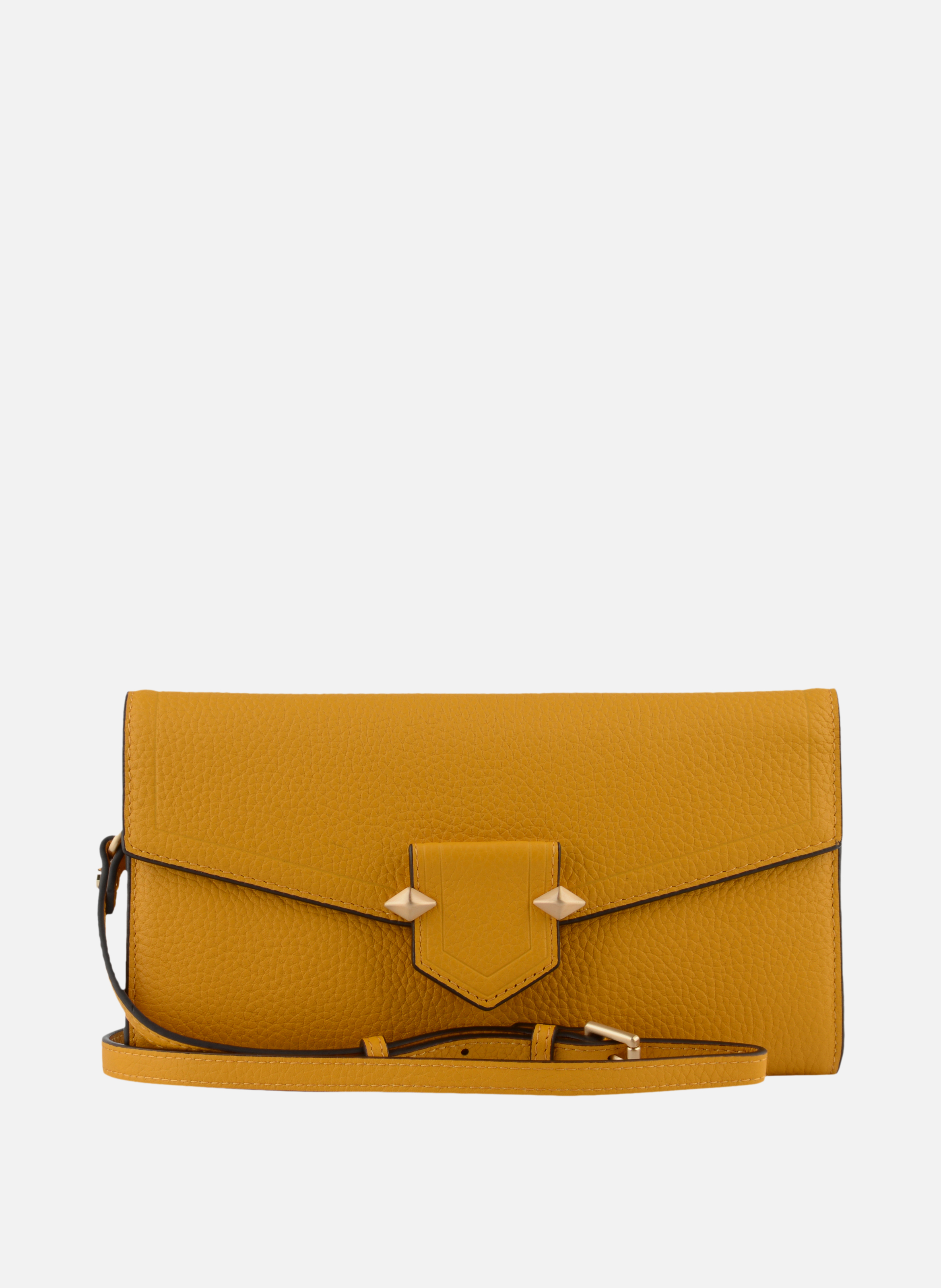 Sèvres | sac besace gm en cuir de vachette POURCHET Jaune