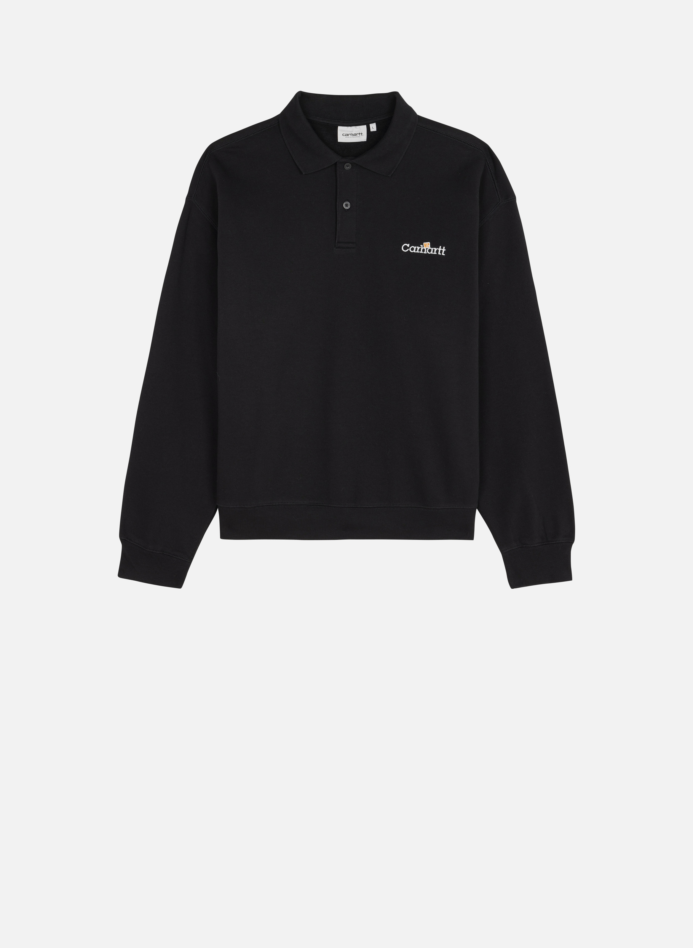 Sweatshirt wip label polo sweat CARHARTT WIP Noir