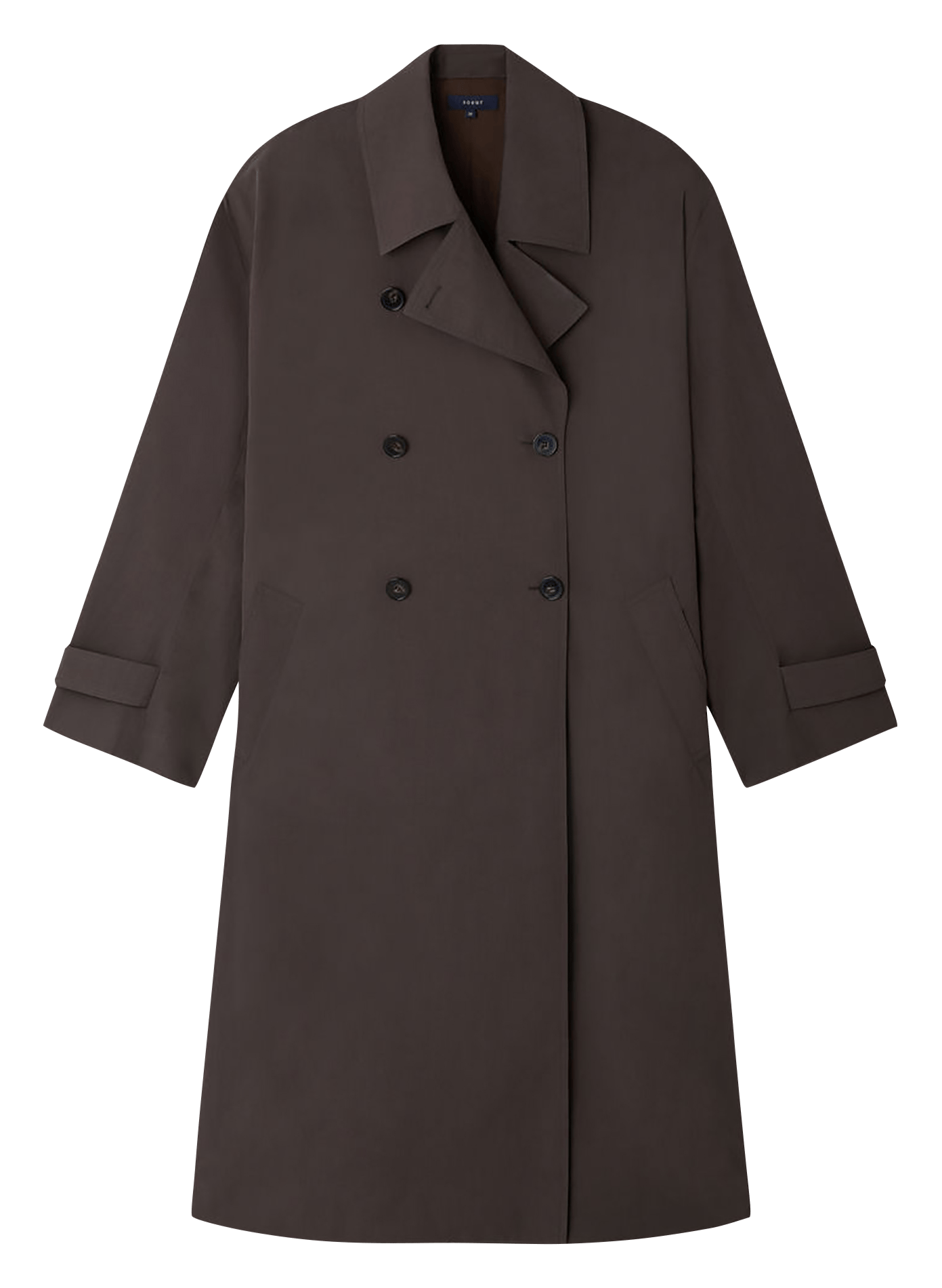 Manteau mi-long ceinturé uni helio SOEUR Gris