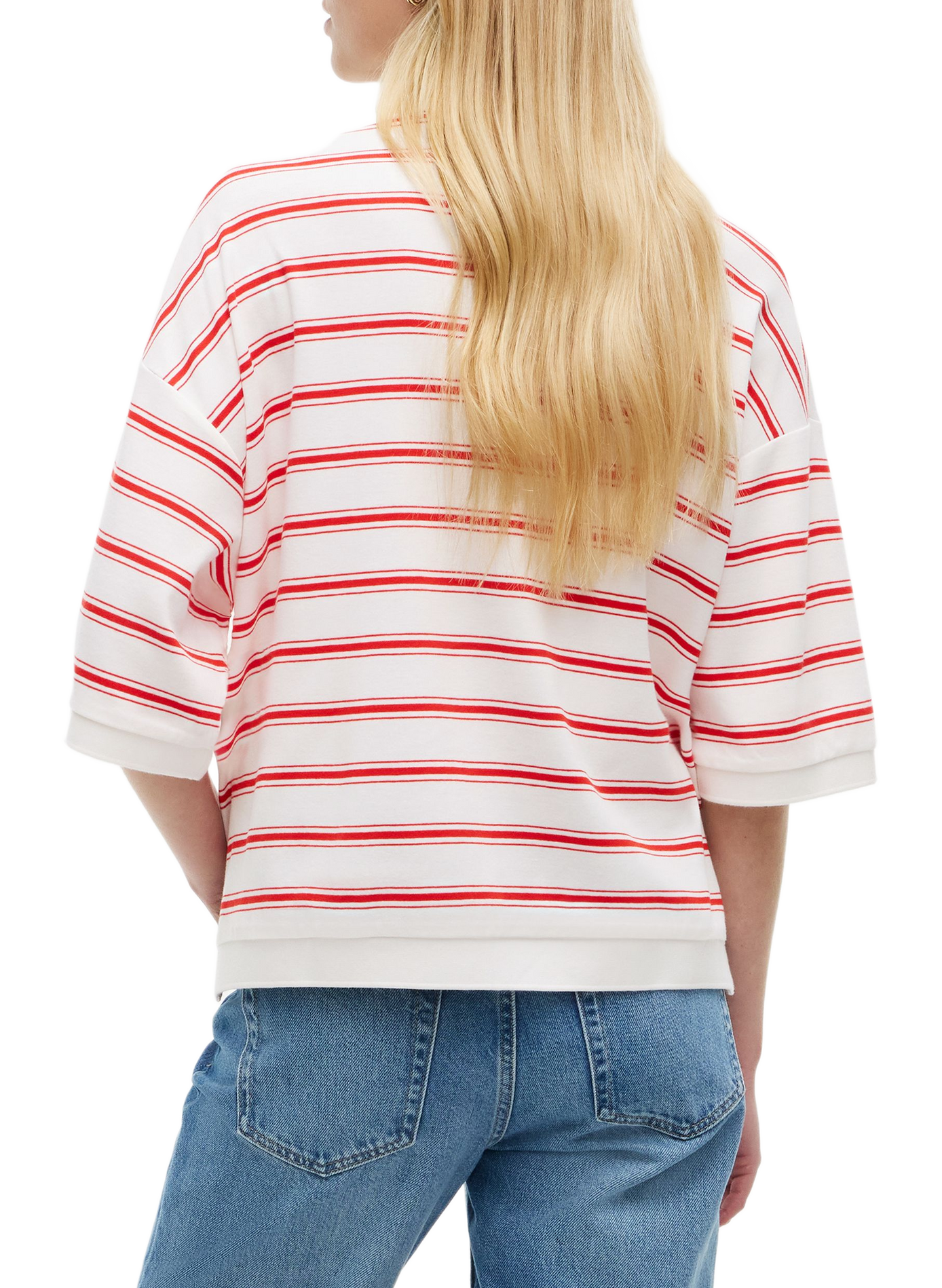 Oversized polo with horizontal stripes in cotton TOMMY HILFIGER Multicolour