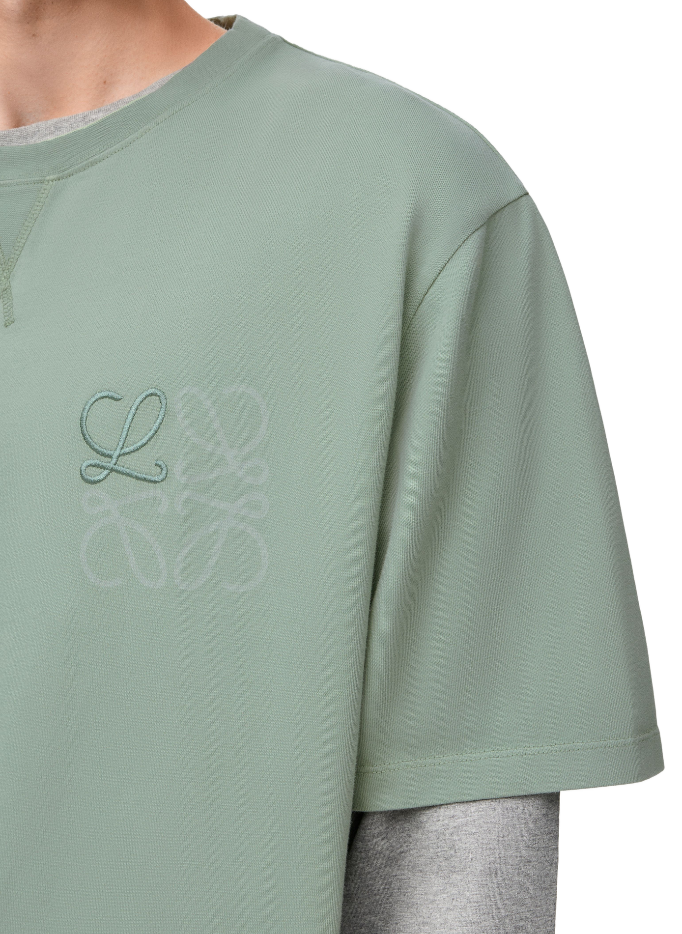 T-Shirt mit kurzen Ärmeln aus Baumwolle in Übergröße LOEWE Grun