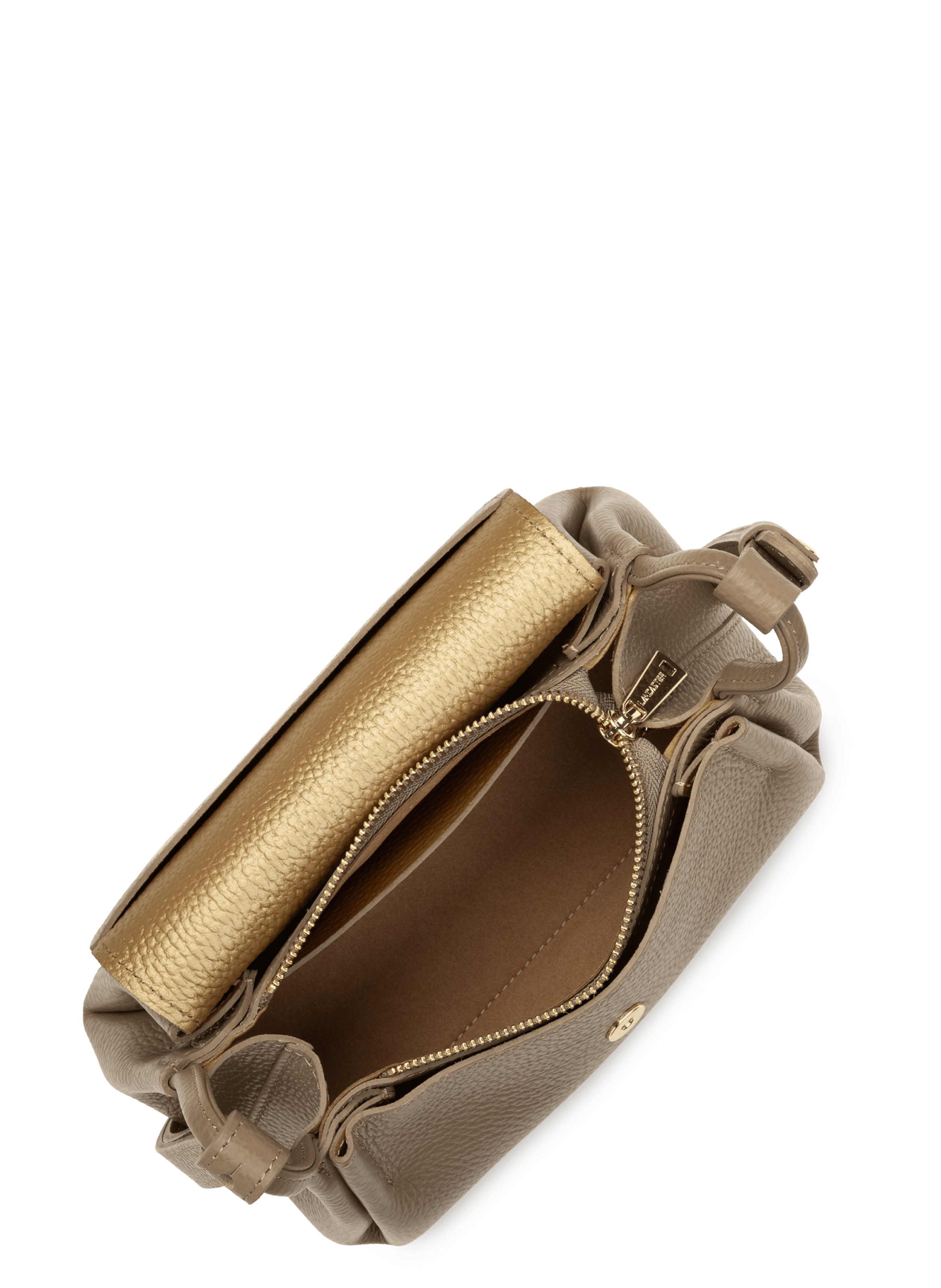 Petit sac trotteur - accordéon double | Marron LANCASTER Femme