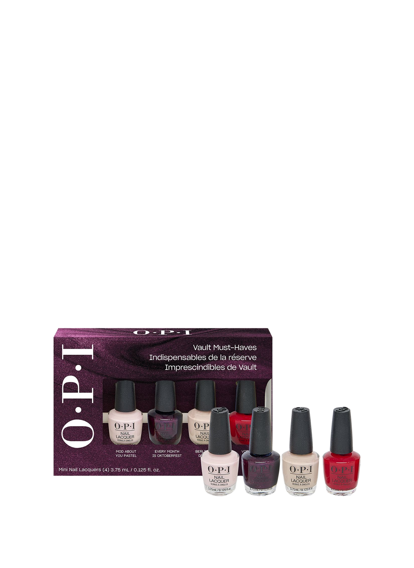 Set of 4 mini nail polishes - OPI's Most Requested - Mini size OPI No color