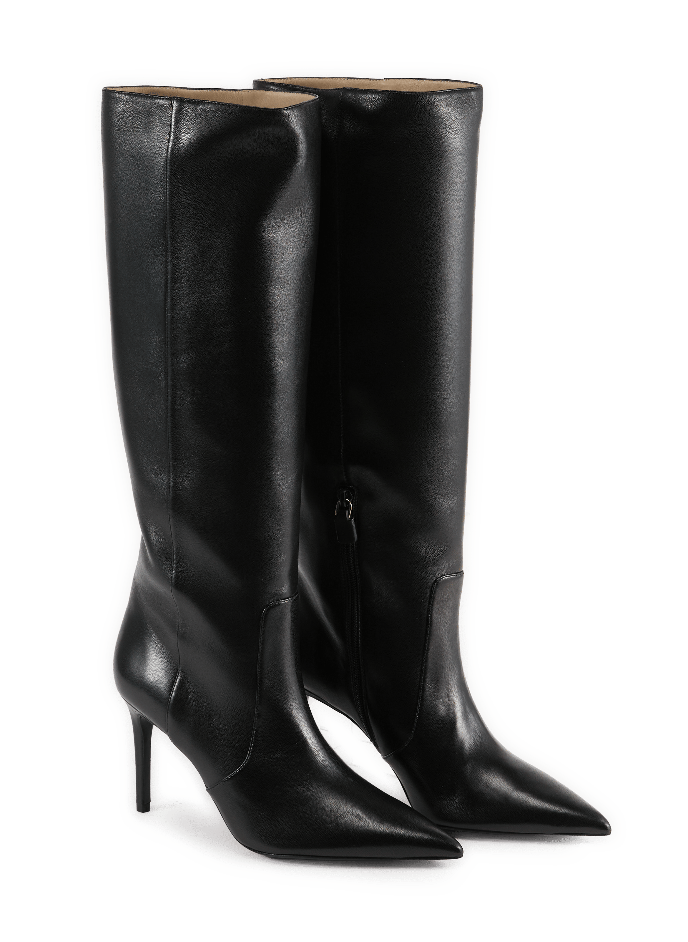High leather stiletto-heel boots STUART WEITZMAN Black