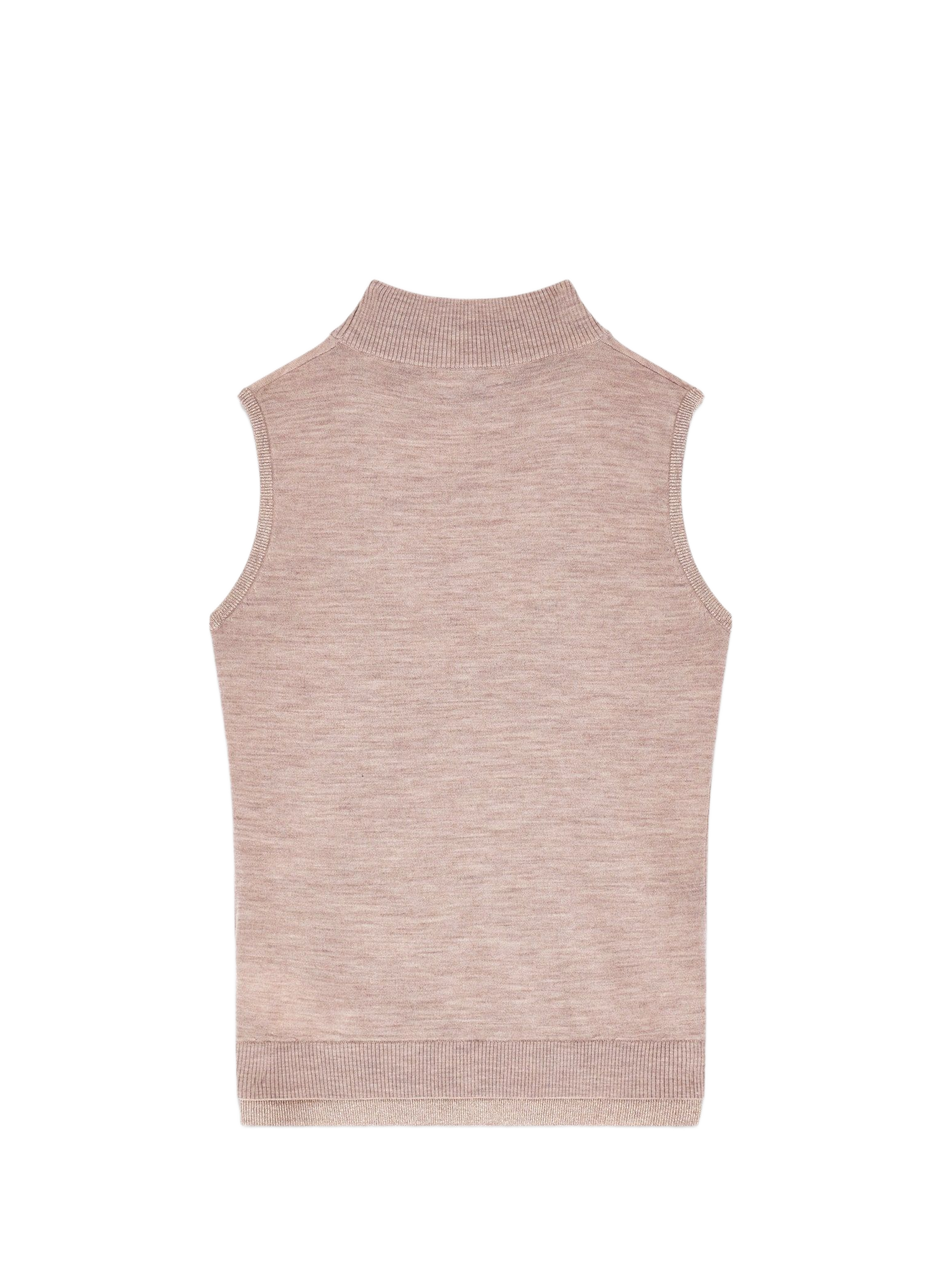 Débardeur col montant en laine GUESS Brown