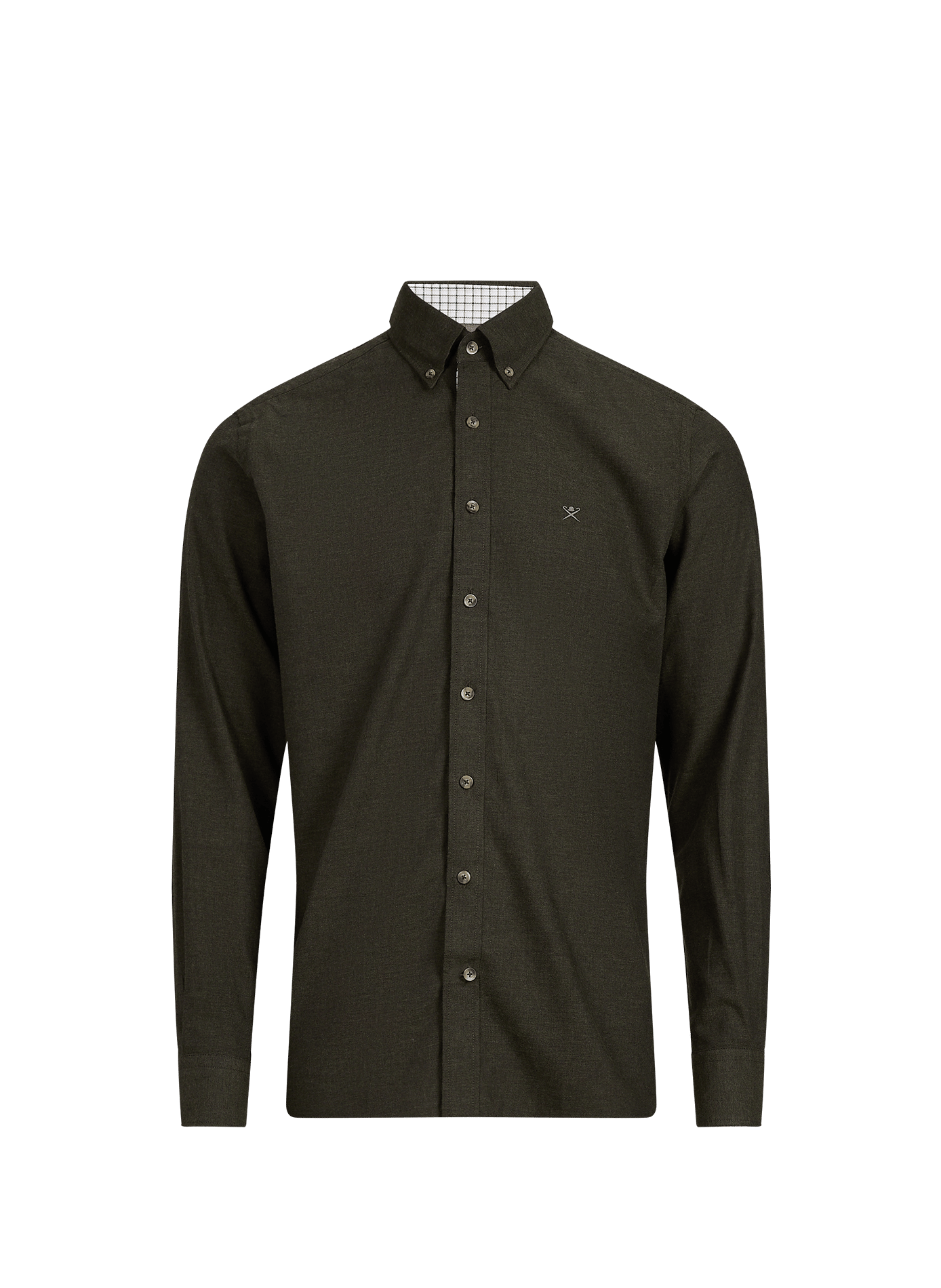 Brompton fitted cotton shirt HACKETT Green