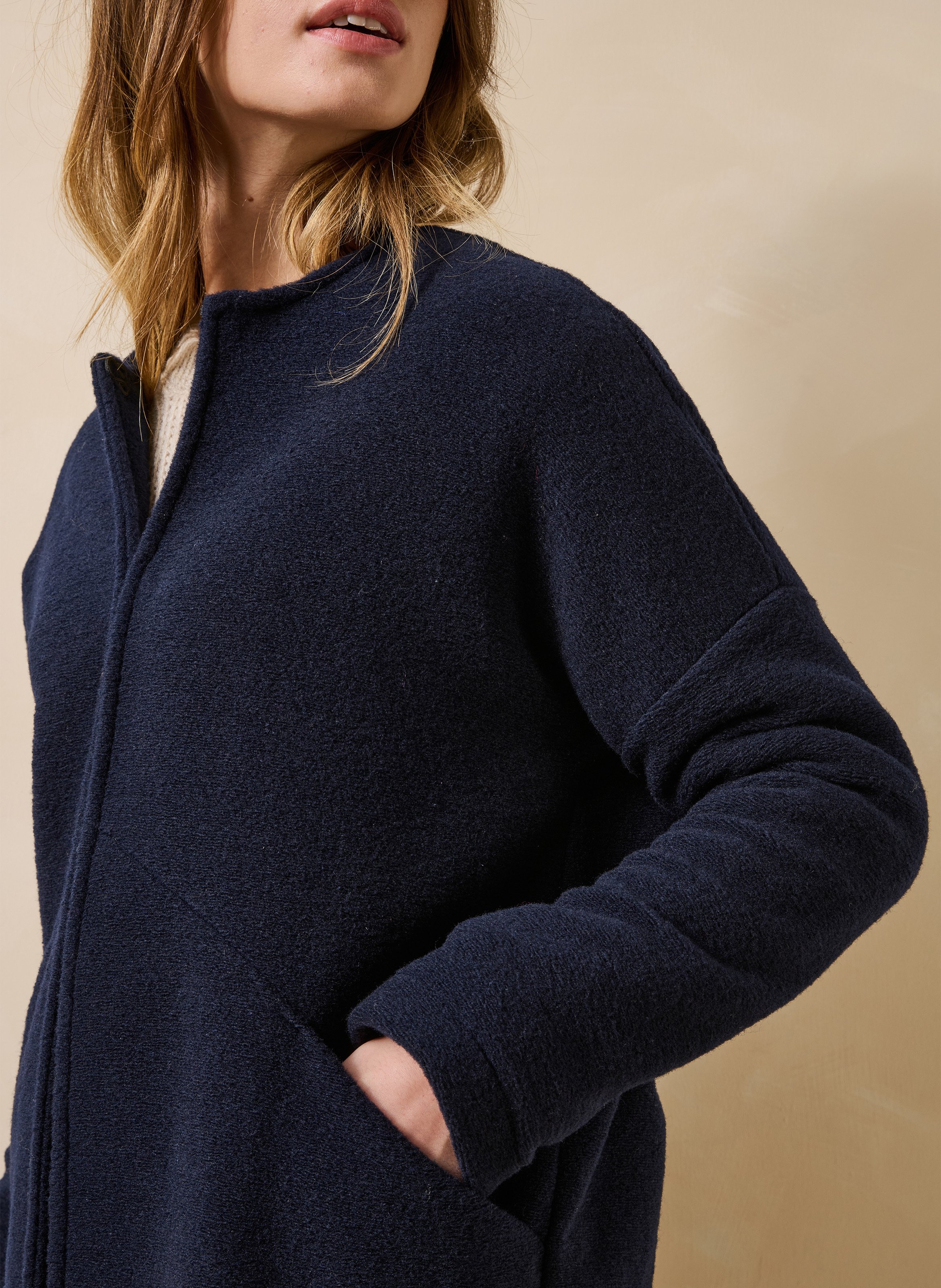 Jas met ronde hals LA FEE MARABOUTEE Blauw