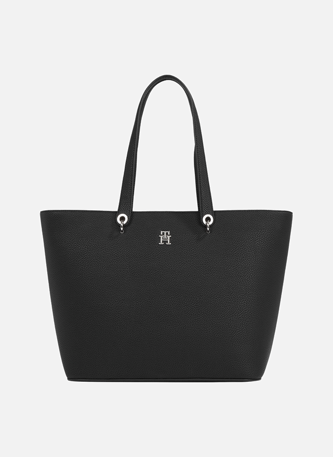 TOMMY HILFIGER grained tote bag