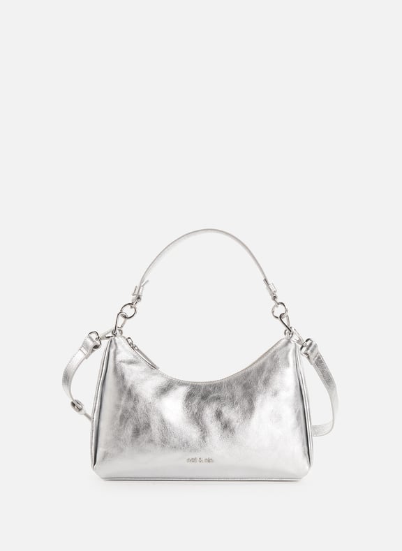 Sac métallisé Rejina en cuir Argent by NAT & NIN NAT & NIN Sac métallisé Rejina en cuir Argent