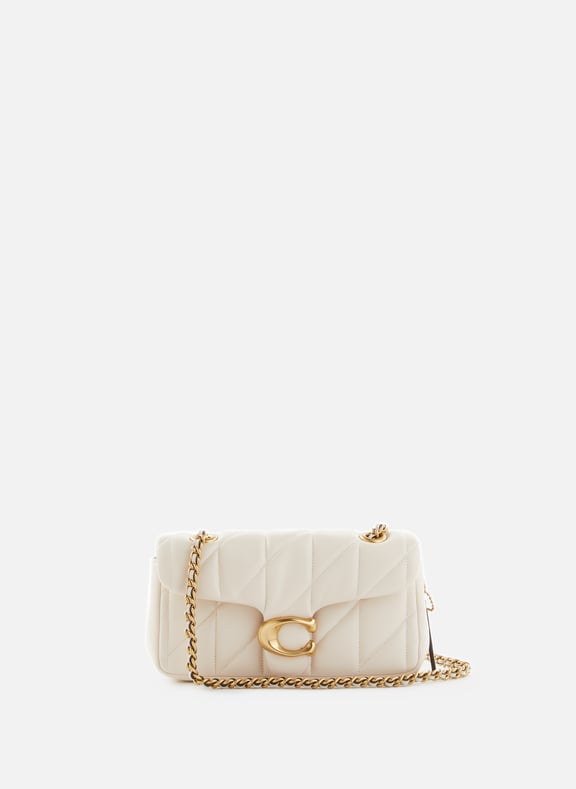 Sac à bandoulière matelassé en cuir Beige by COACH COACH Sac à bandoulière matelassé en cuir Beige
