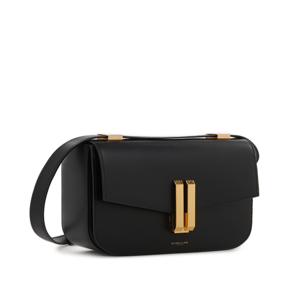 Demellier London Vancouver Leather Handbag In Black