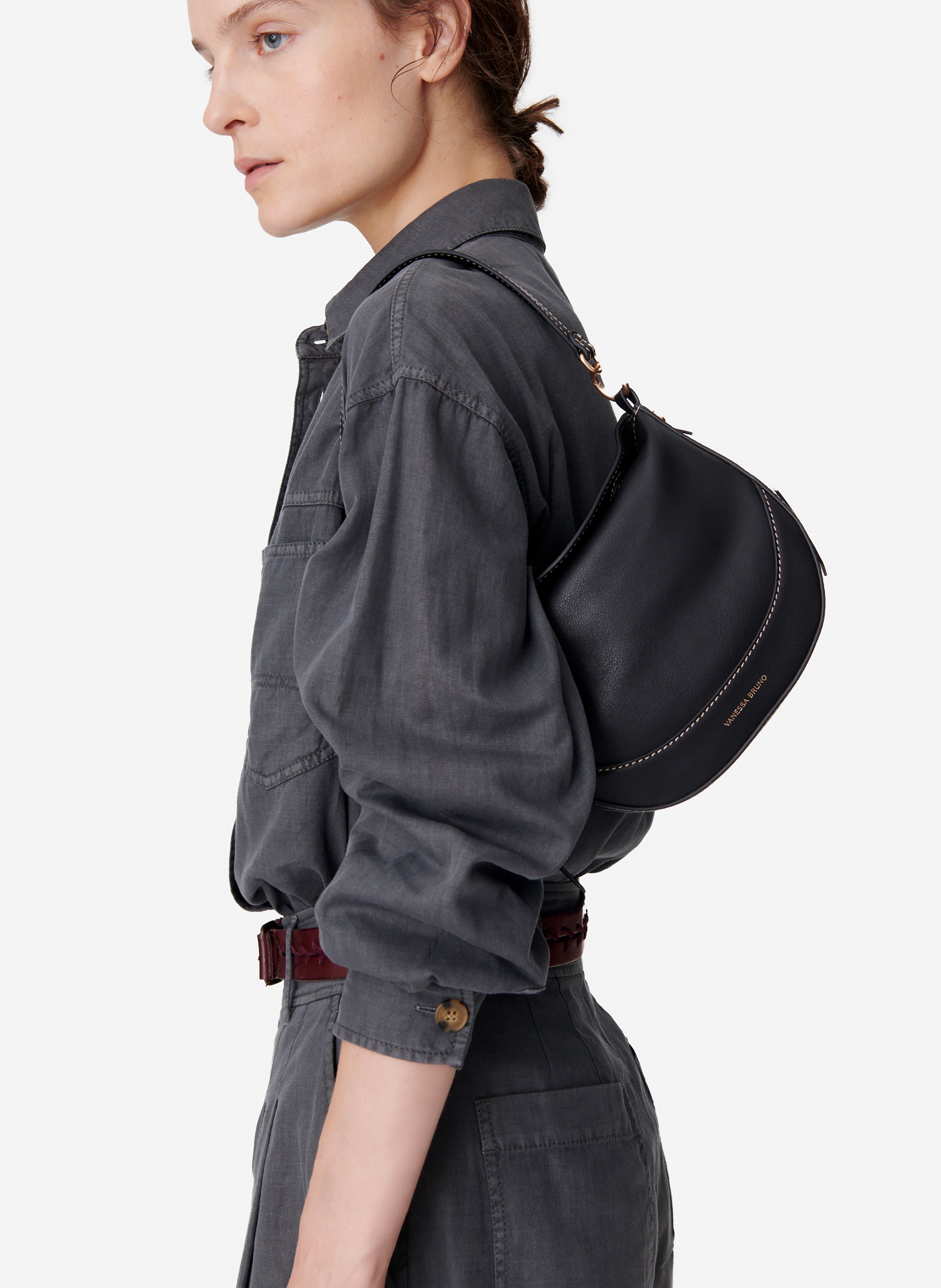 Petit sac daily en cuir VANESSA BRUNO Noir