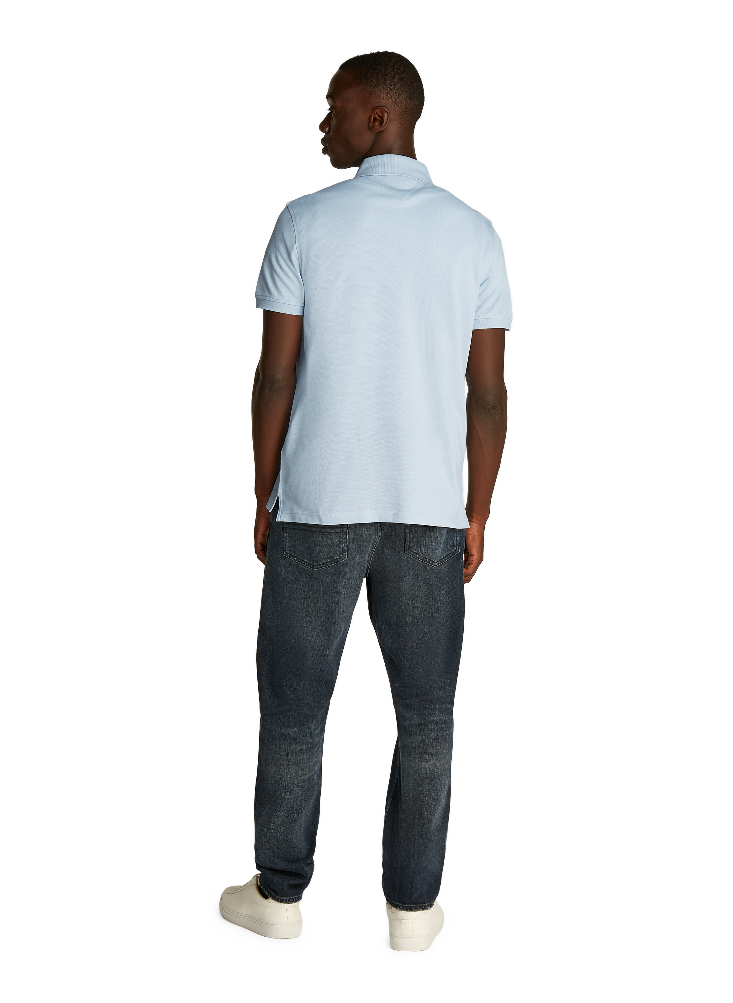 Organic cotton piqué polo shirt TOMMY HILFIGER Blue