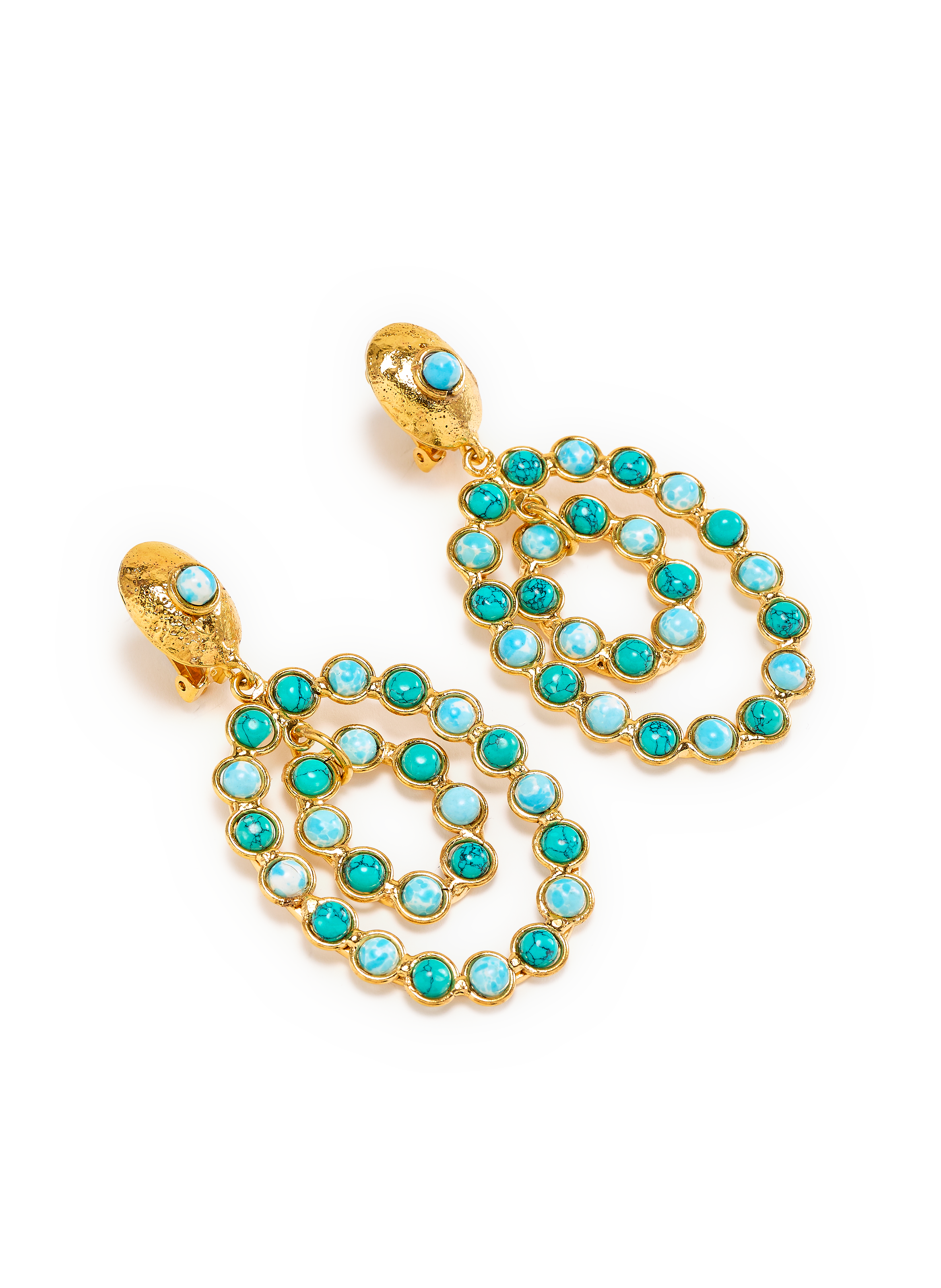 Boucles d'oreille Gina SYLVIA TOLEDANO Bleu