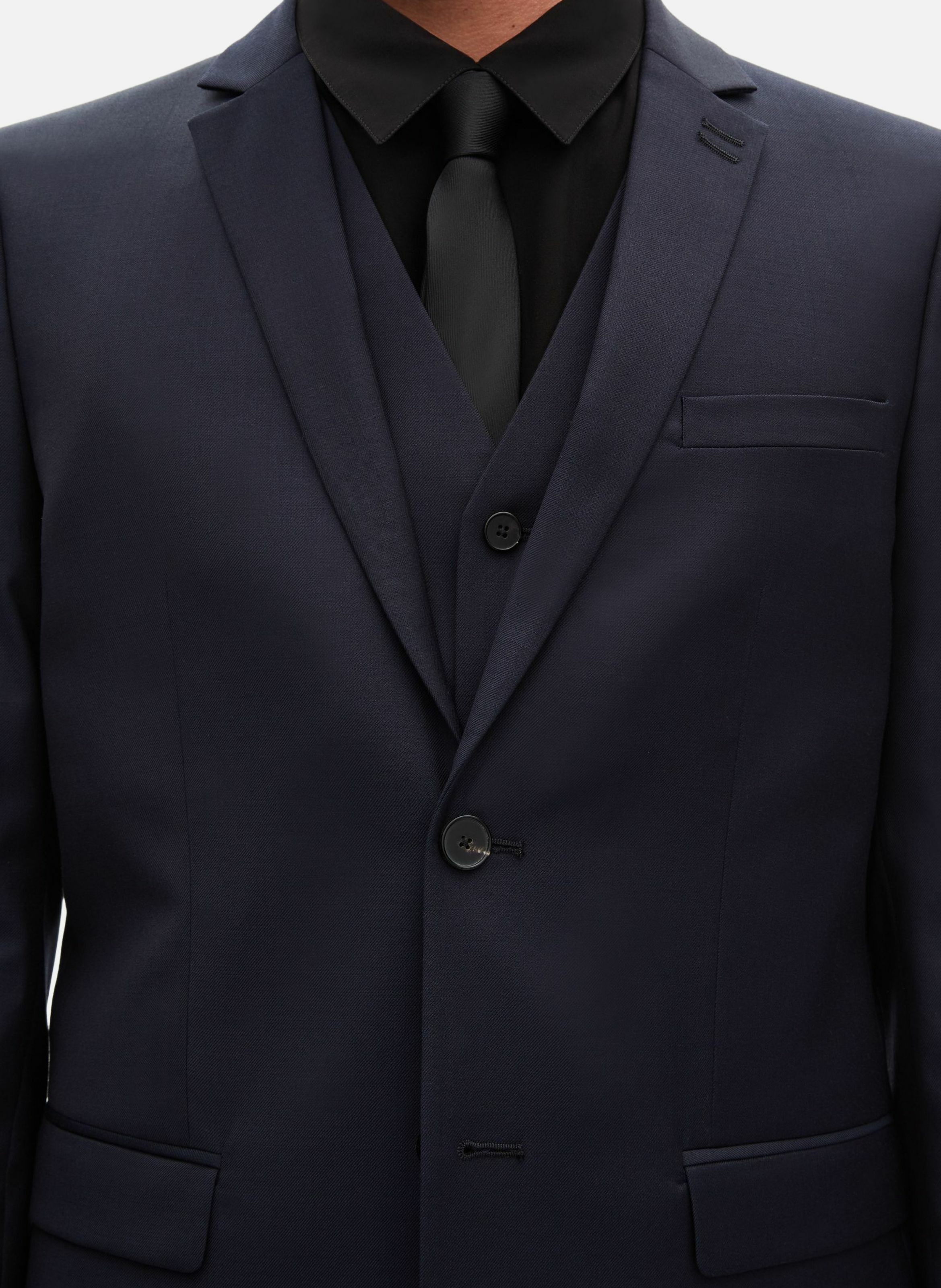 Veste de costume en laine coupe tailleur droite THE KOOPLES Bleu