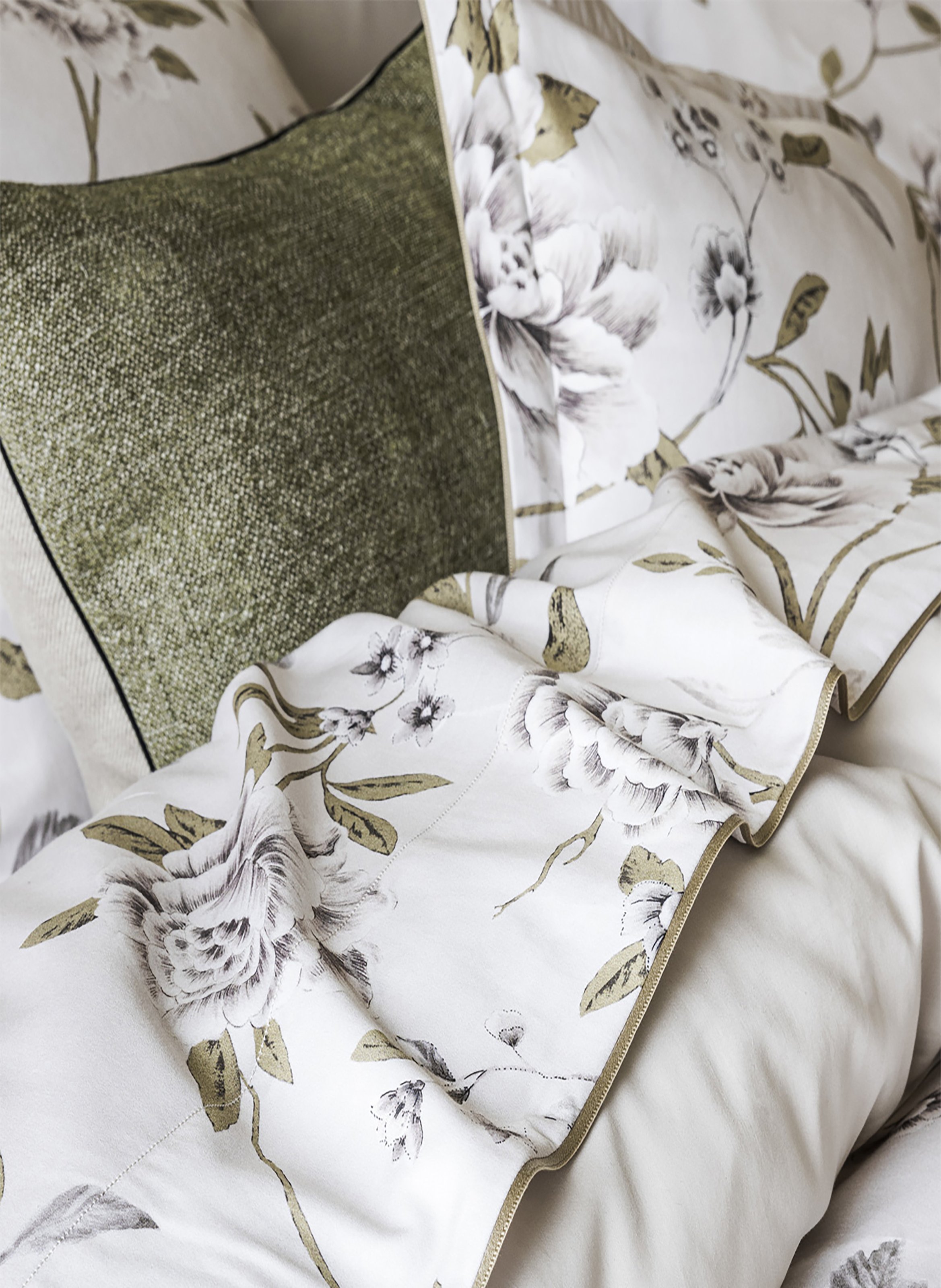 Drap plat imprimé en satin de coton bio, égérie ALEXANDRE TURPAULT Rose