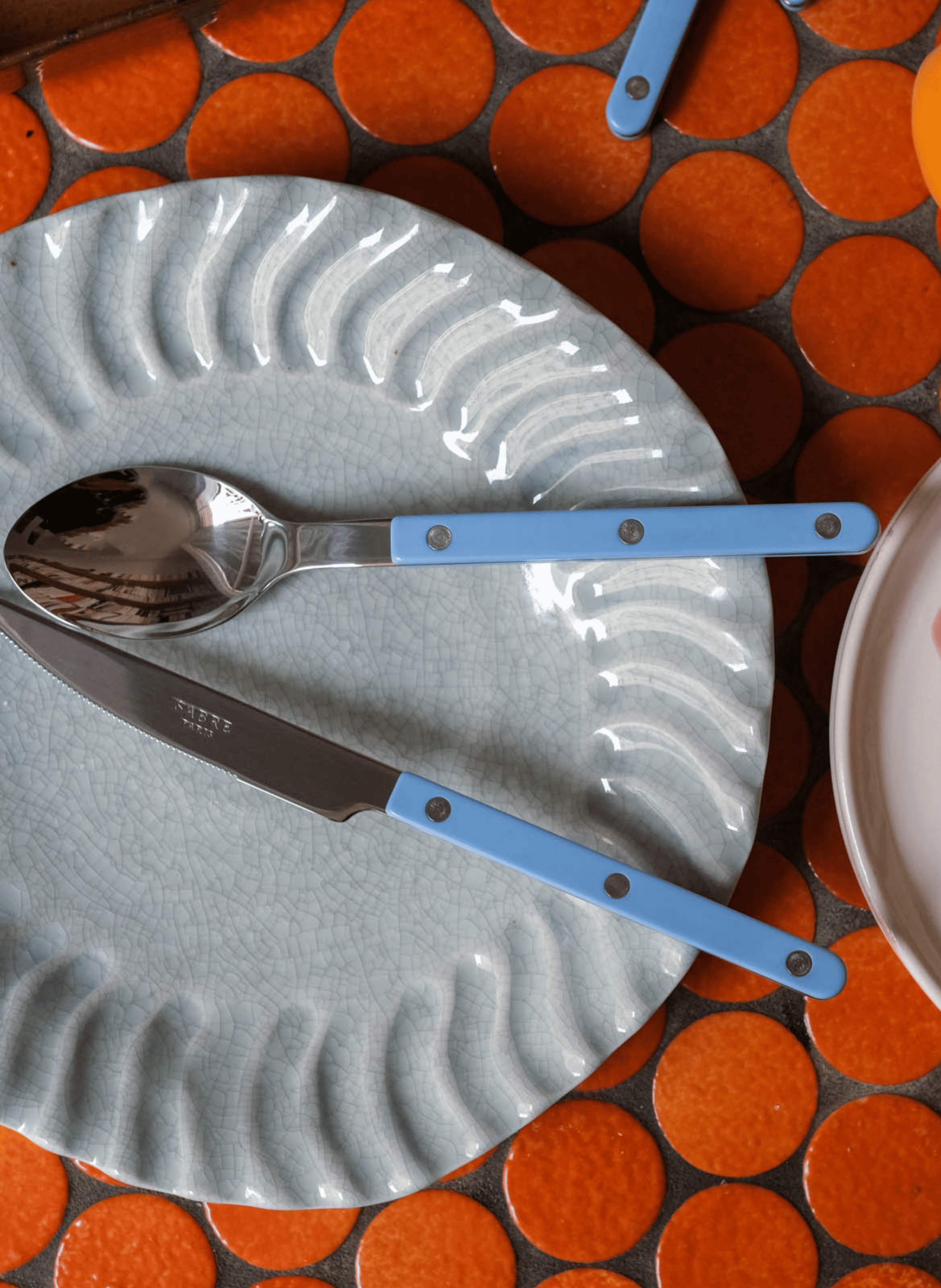 Set de 4 couverts de table, bistrot SABRE PARIS Bleu