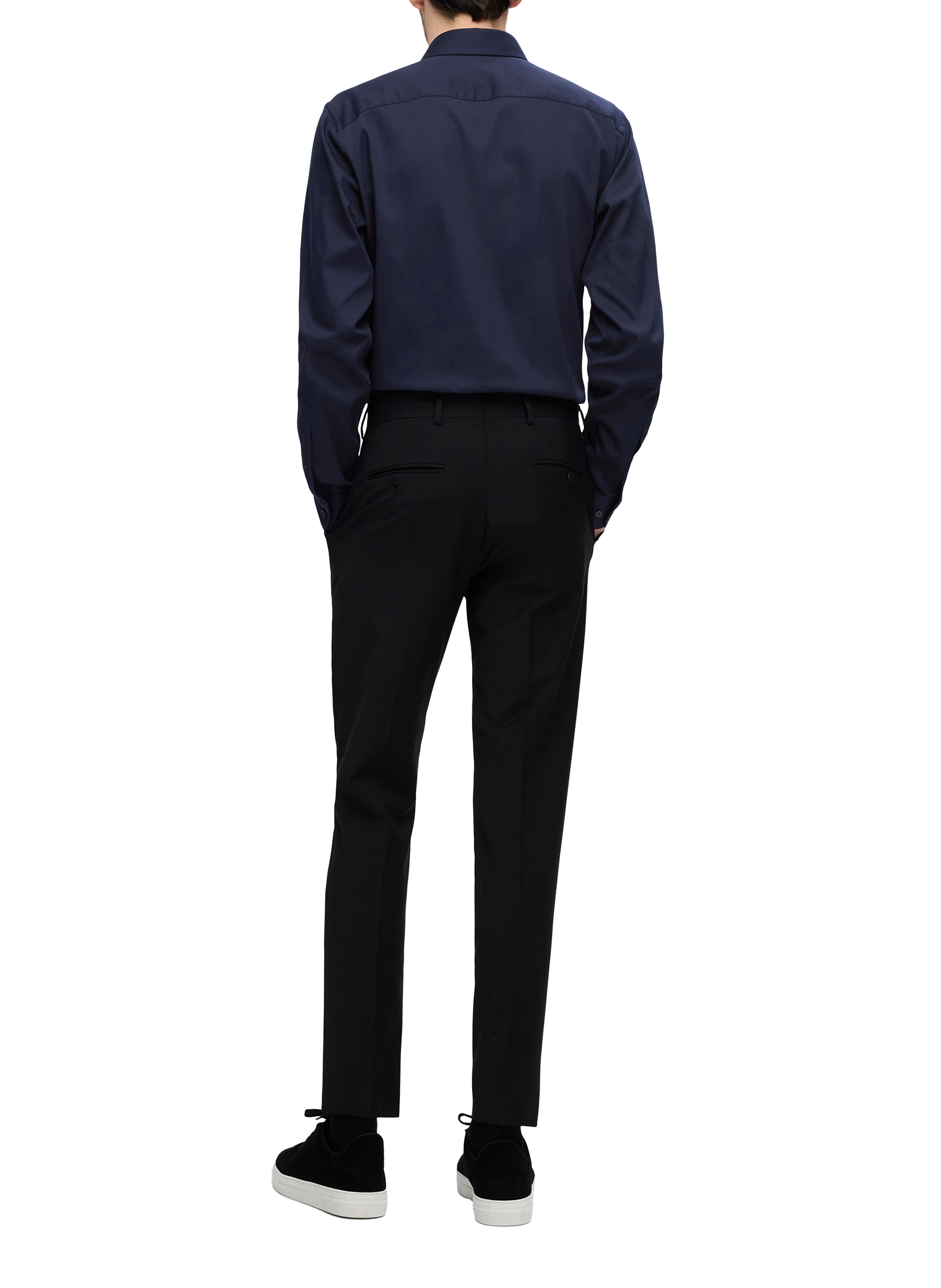 Slim shirt in blended organic cotton SELECTED Blue