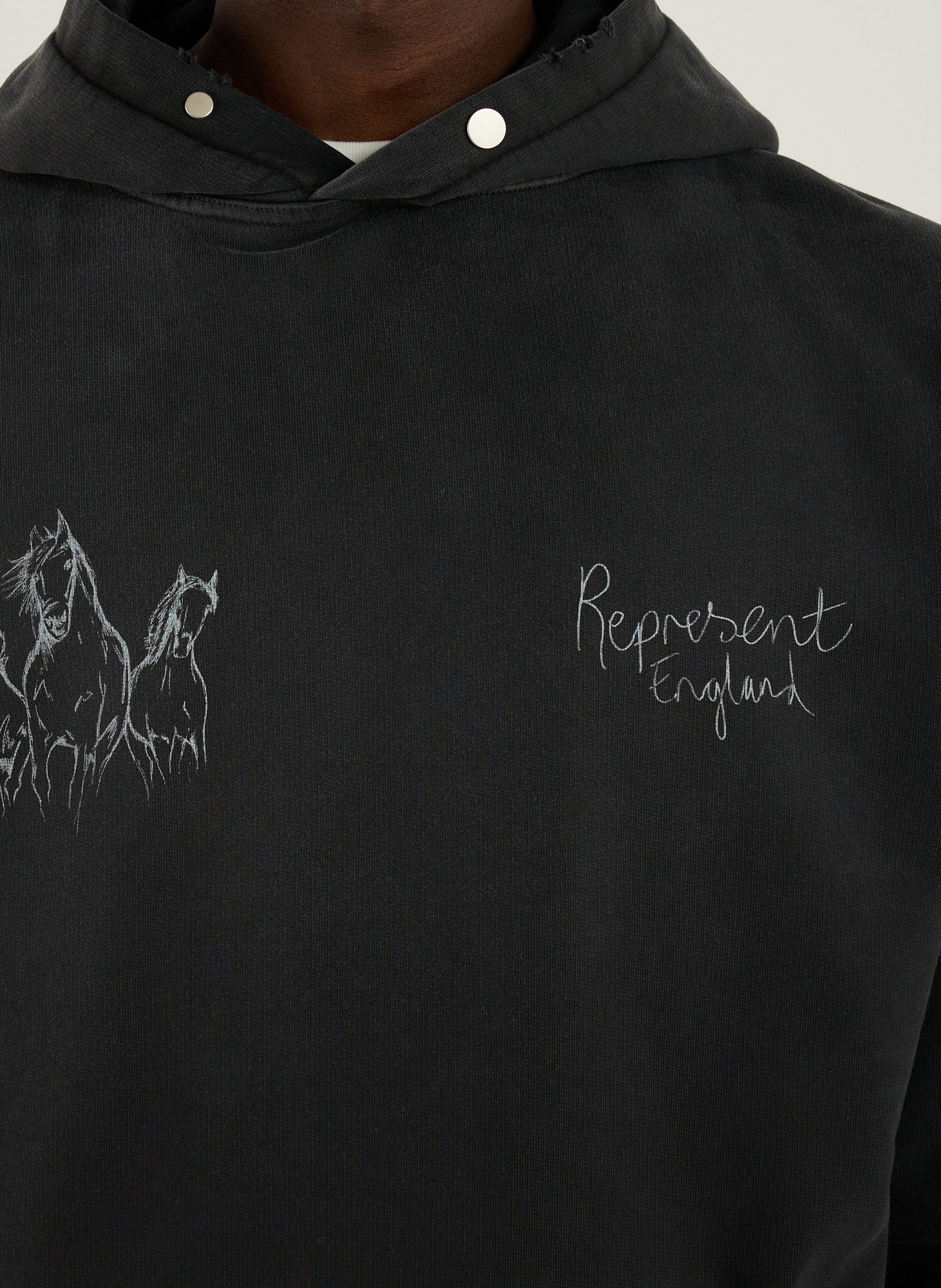 Hoodie en coton REPRESENT Noir