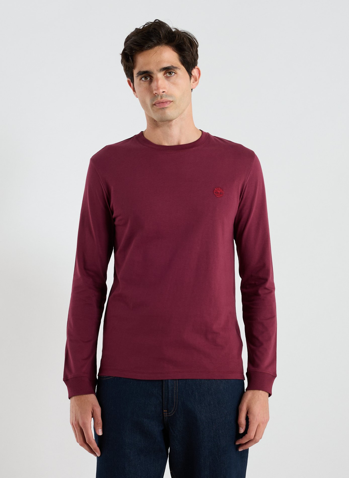 TIMBERLAND T-shirt manches longues en coton Rouge