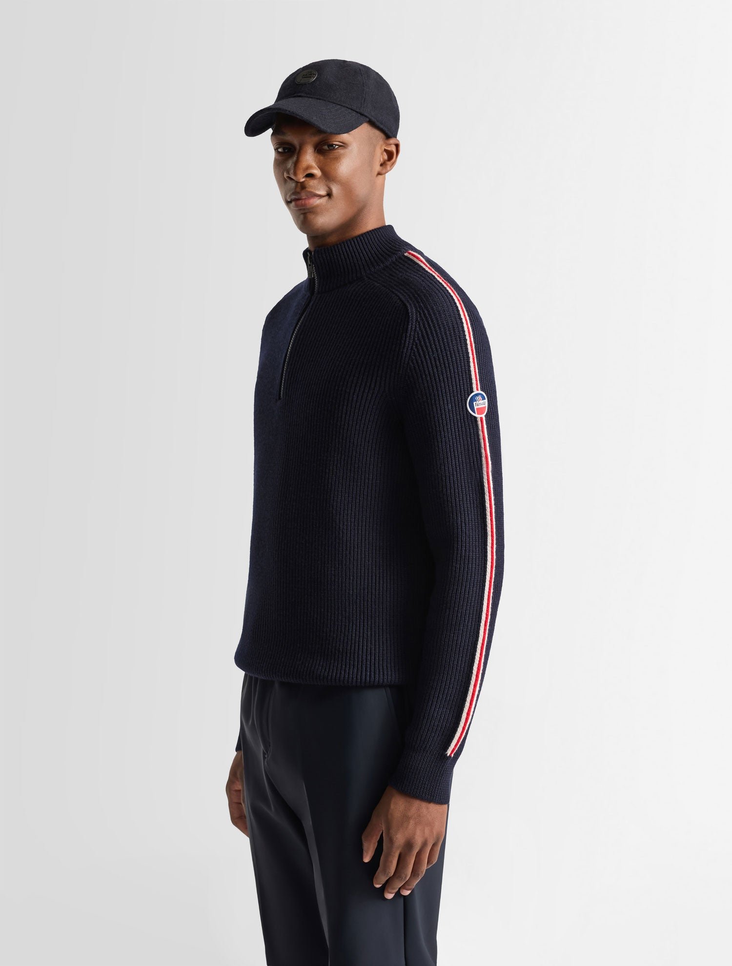 Pull dorianau col montant coupe regular FUSALP Bleu