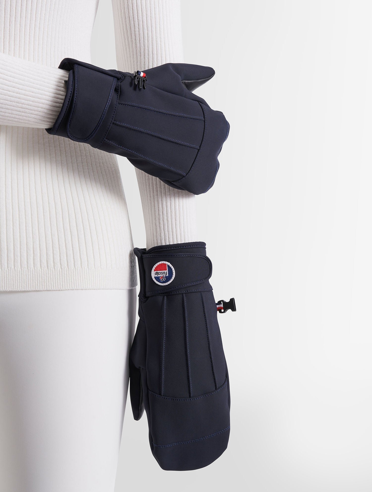 Moufles de ski glacier mitten polyester FUSALP Bleu