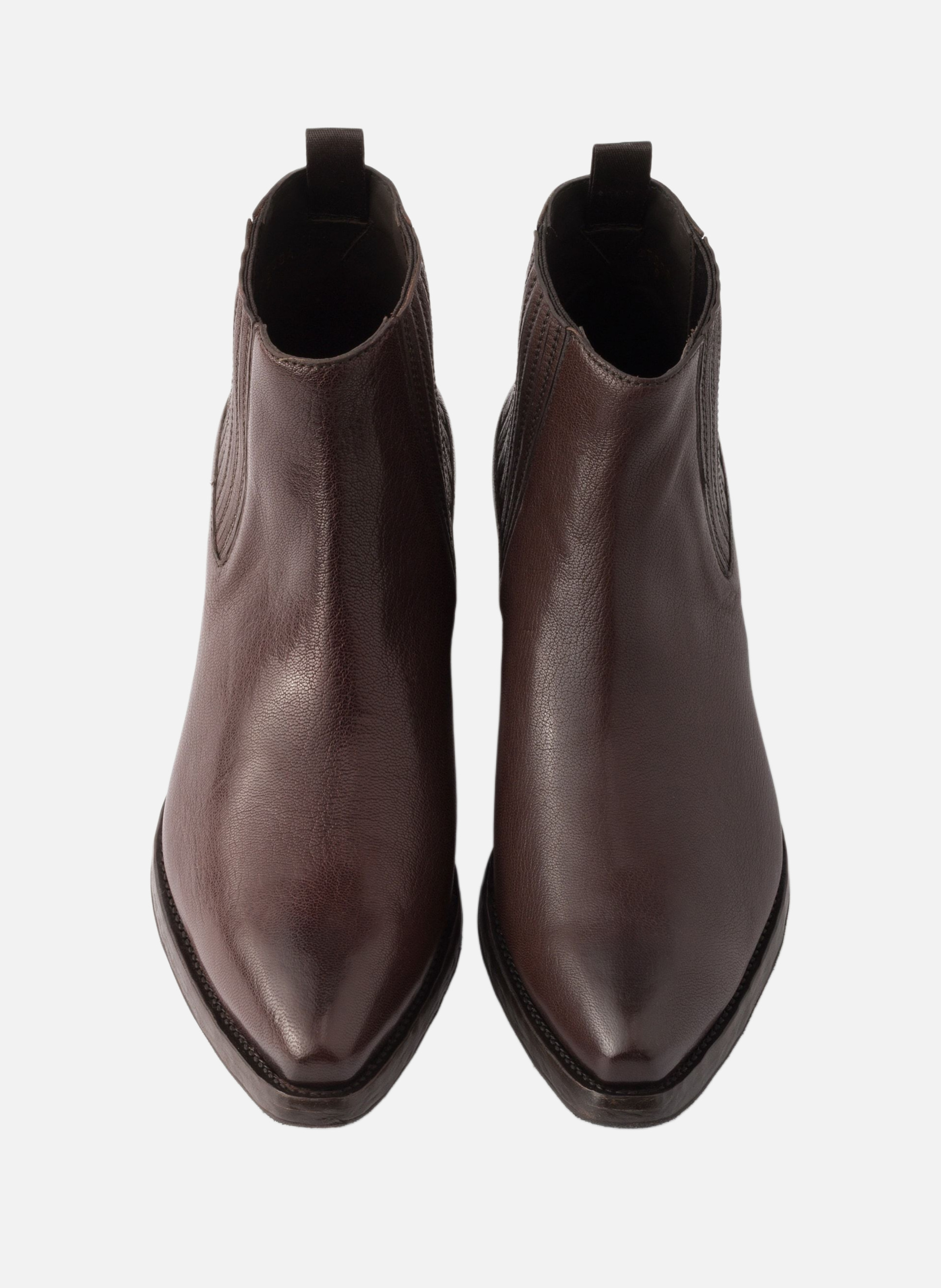 Bottines chelsea en cuir PRADA Marron