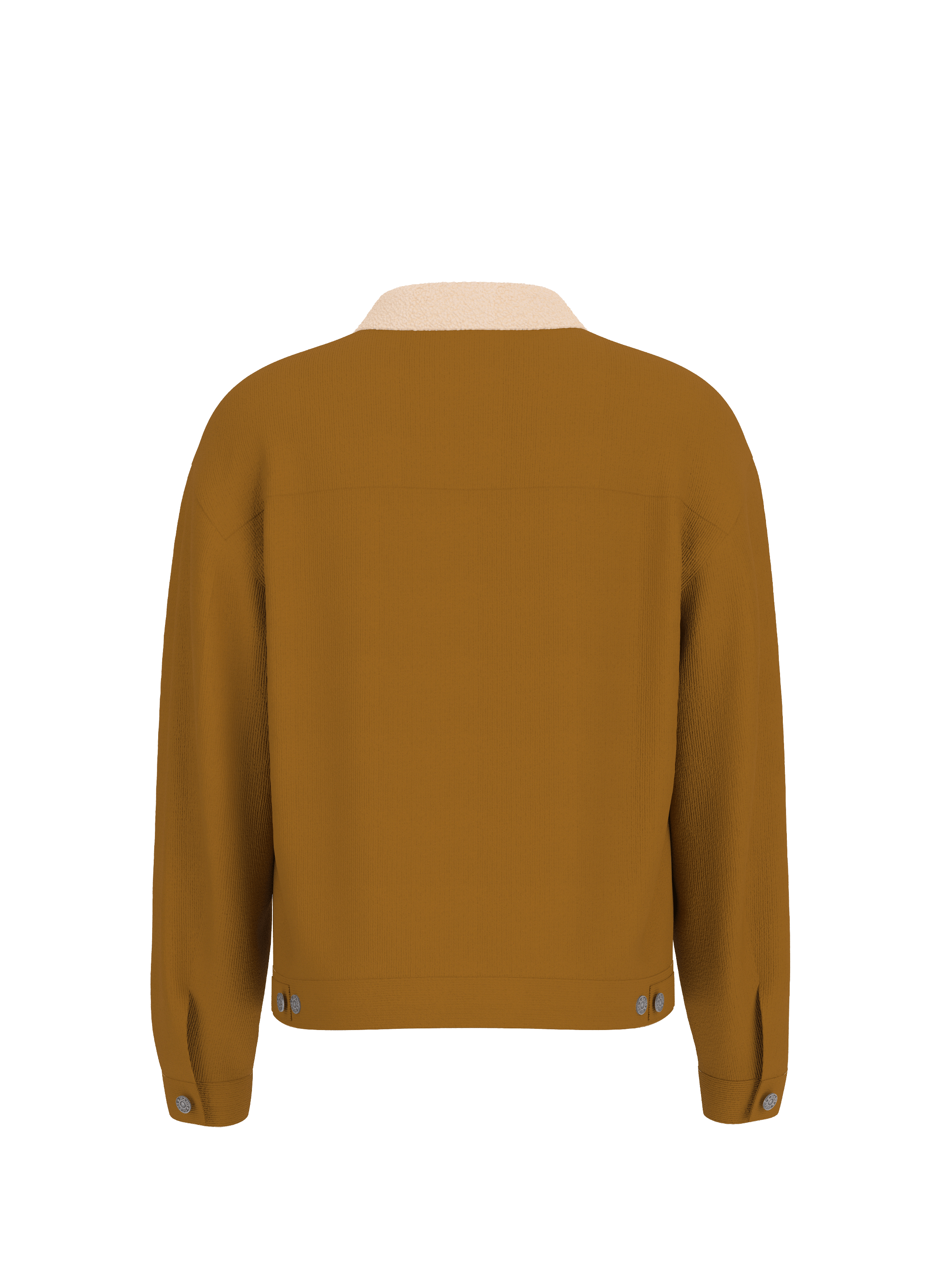 Straight corduroy cotton jacket GUESS Brown