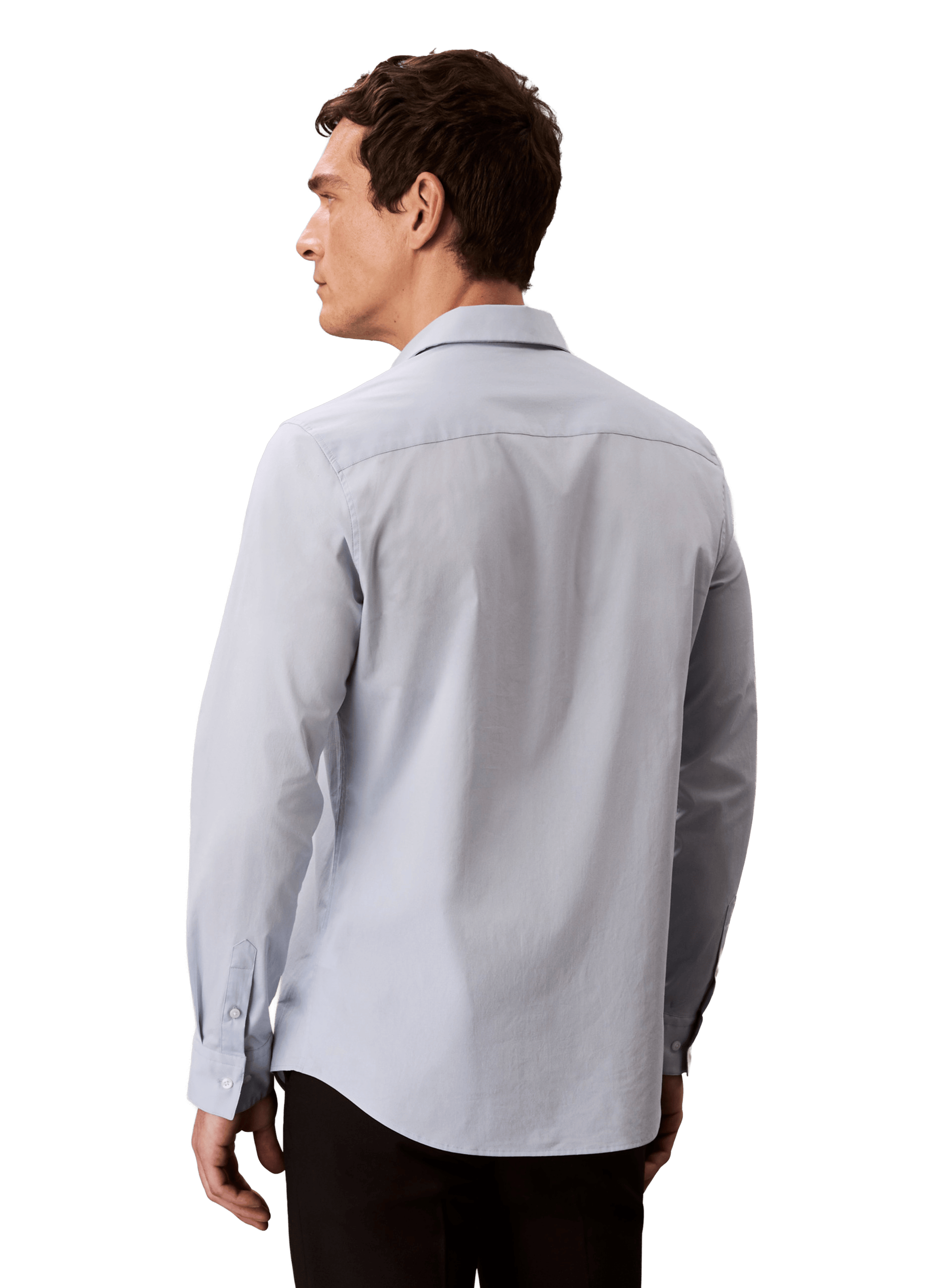 Cotton poplin shirt CALVIN KLEIN Grey