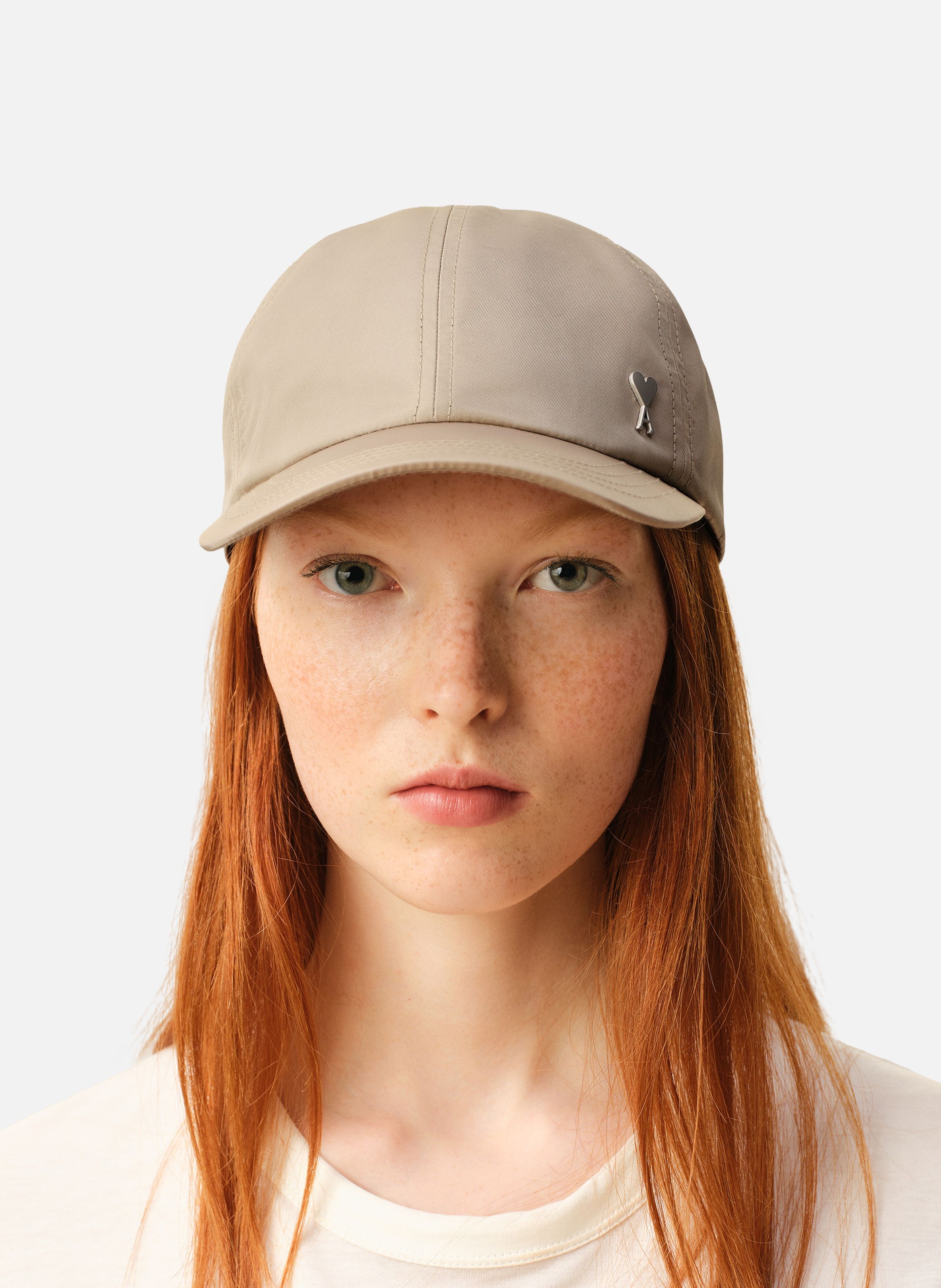 Casquette rivet ami de coeur unisexe en nylon AMI PARIS Beige