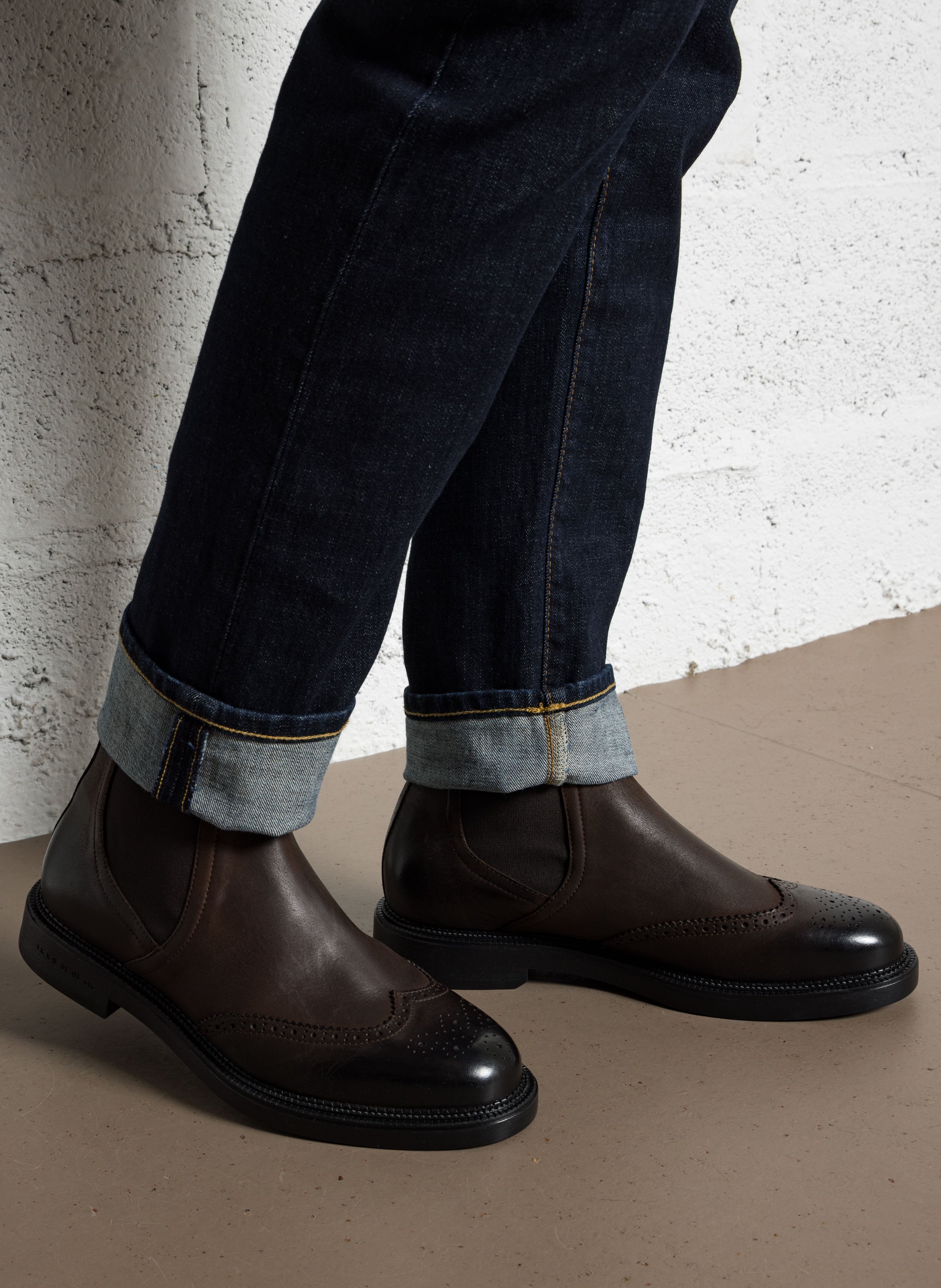 Bottines en cuir IKKS Marron