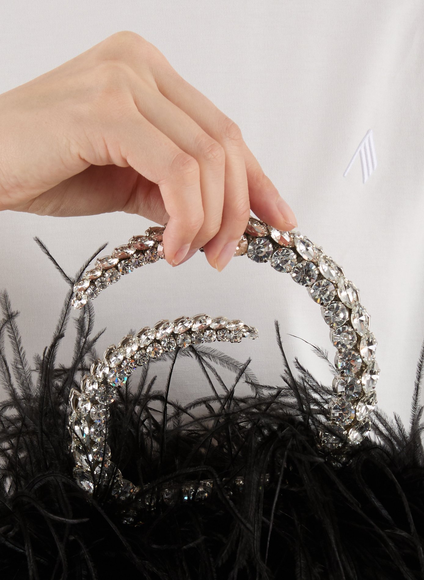 Sac à main Karma à plumes L'ALINGI Noir