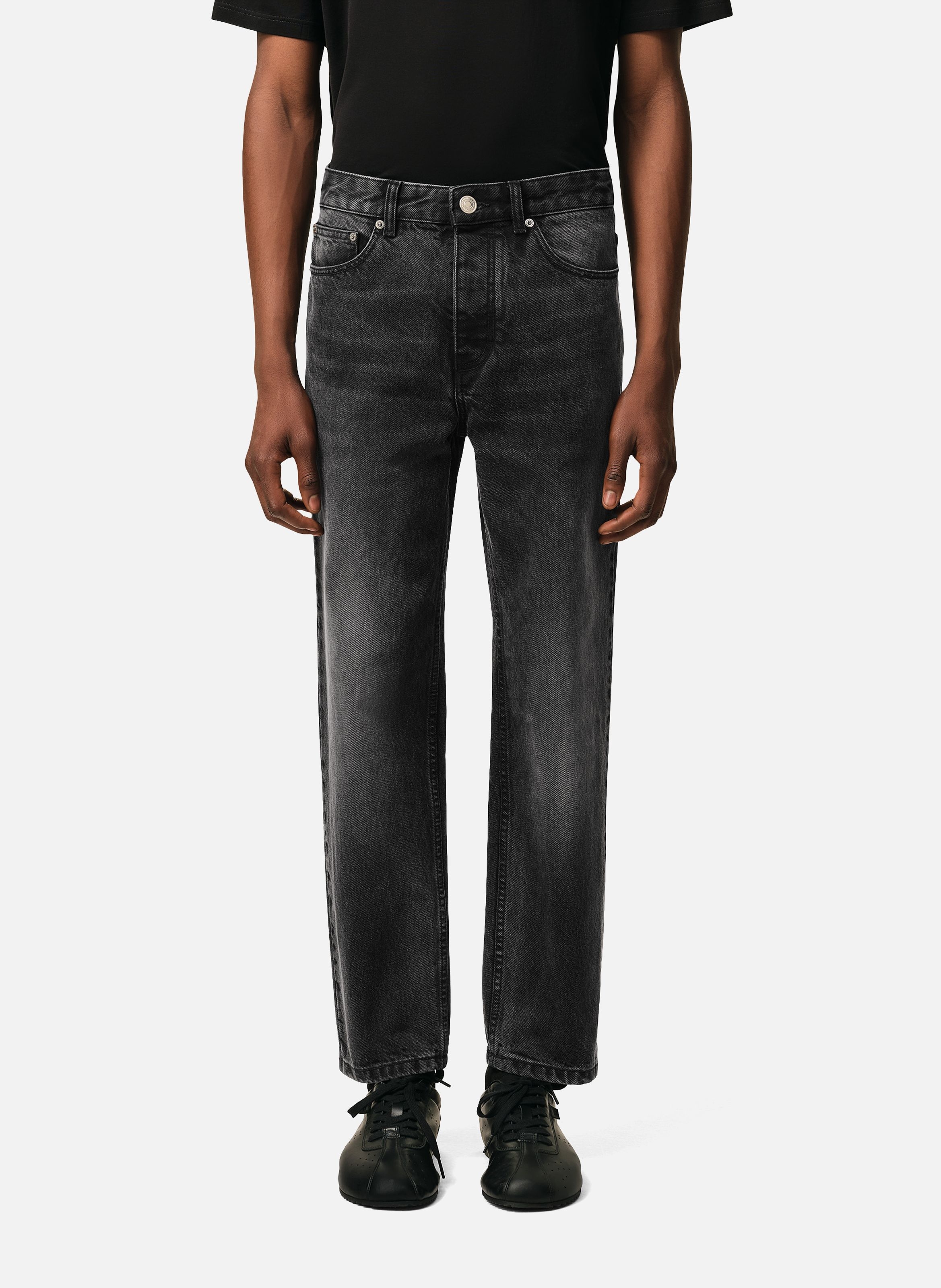 Jean coupe tapered en coton AMI PARIS Gris