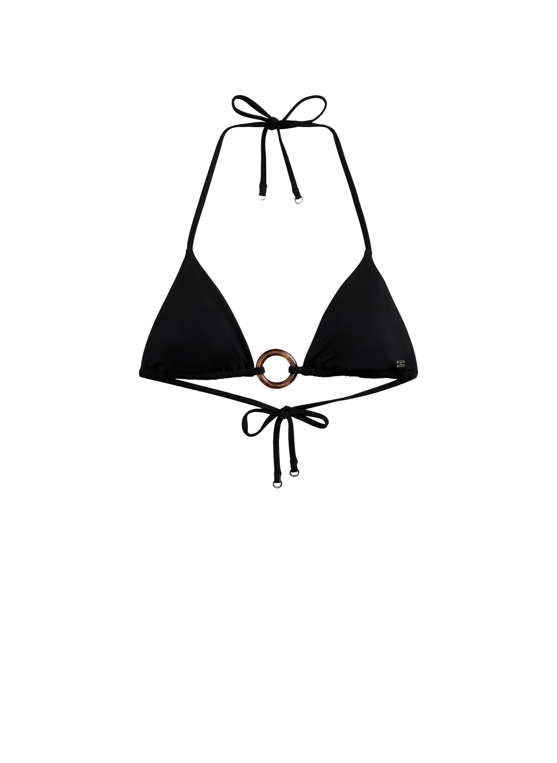 Bikini top with rings TOMMY HILFIGER Black