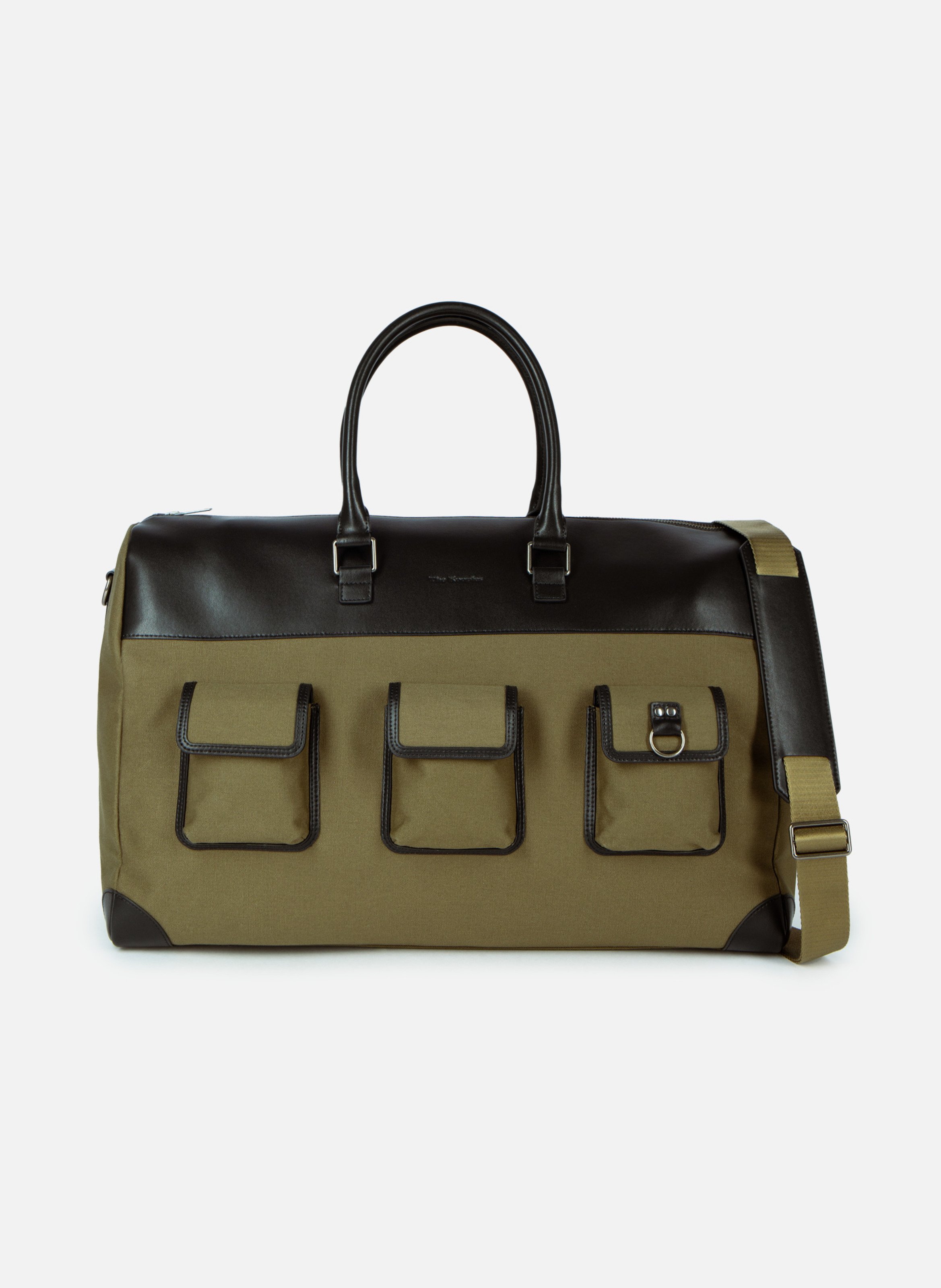 Sac weekend canvas et cuir THE KOOPLES Vert