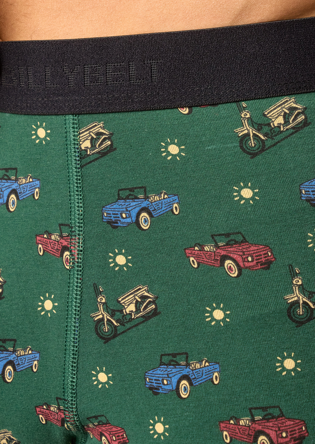 Boxer en coton biologique BILLYBELT Vert