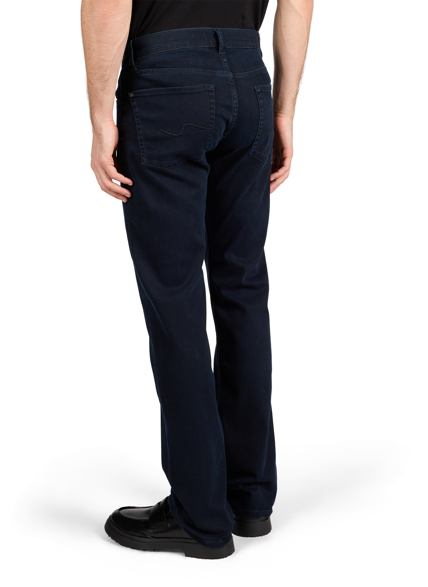 Jean droit en coton mélangé 7 FOR ALL MANKIND Bleu