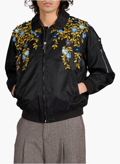 Bomber Schott x Brodé Fleurs Noir - Mode Bomber Schott x Brodé Fleurs Noir - Mode