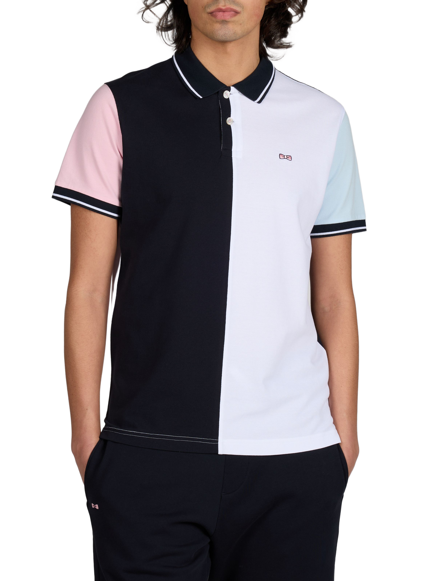 Polo à manches courtes en coton EDEN PARK Rose