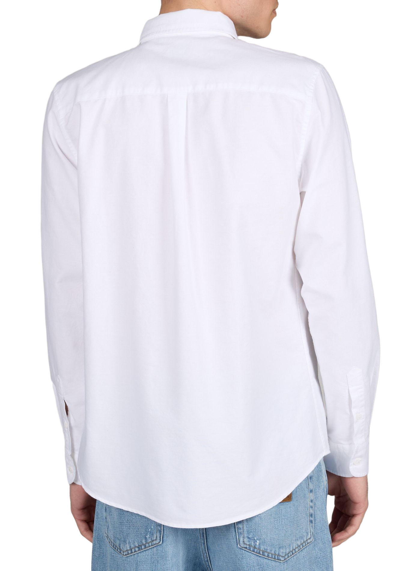 Camicia dritta ricamata Ivoy in cotone FAGUO Bianco