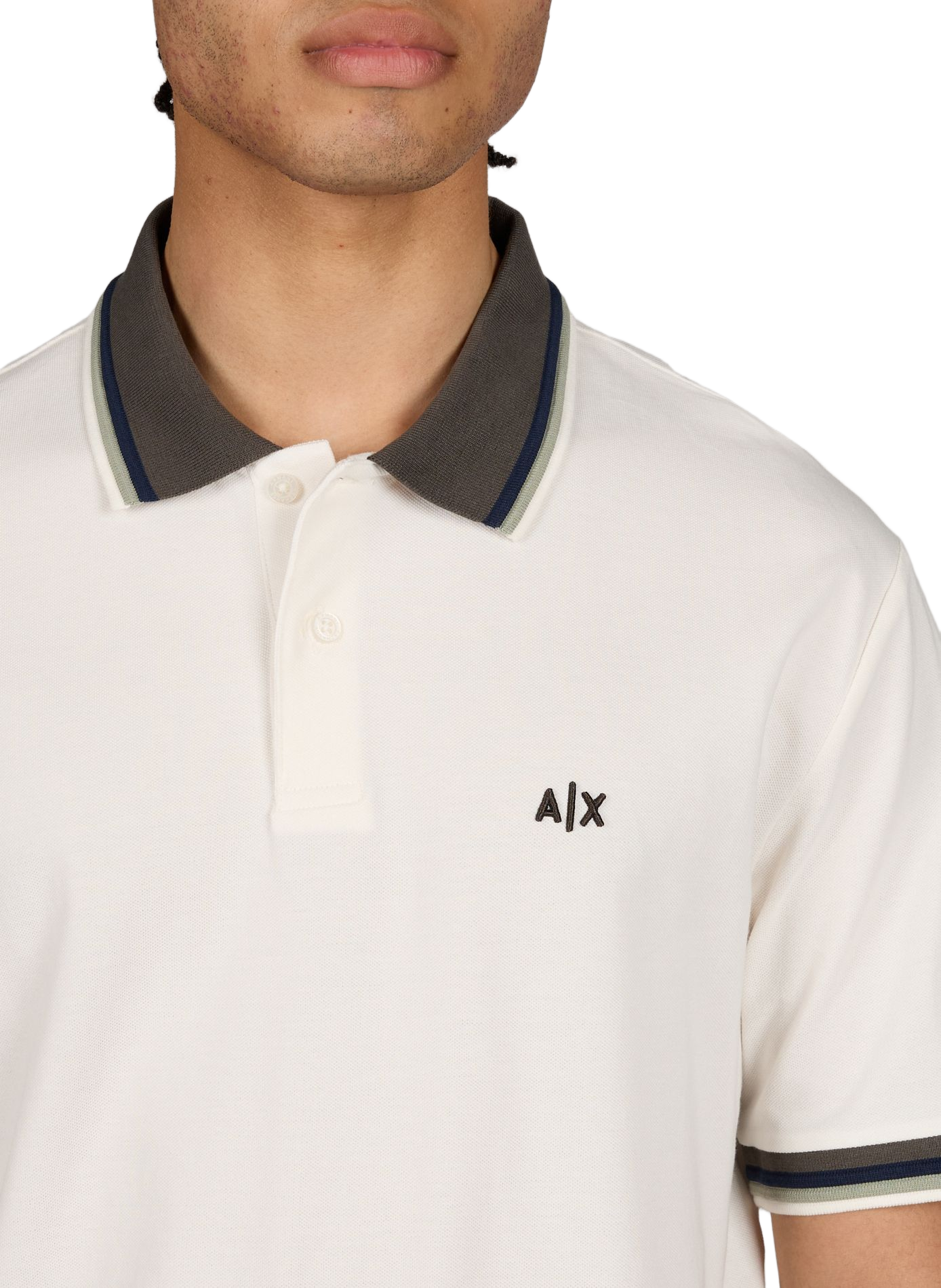 Short sleeve cotton polo shirt ARMANI EXCHANGE Beige