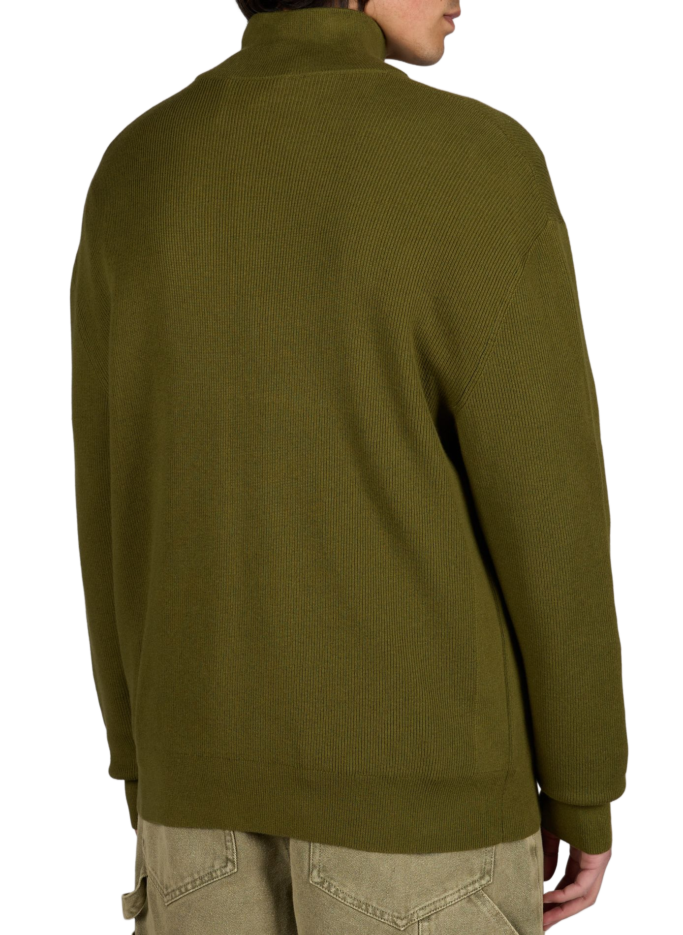 Pull à col cheminée en coton mélangé  CLOSED Vert