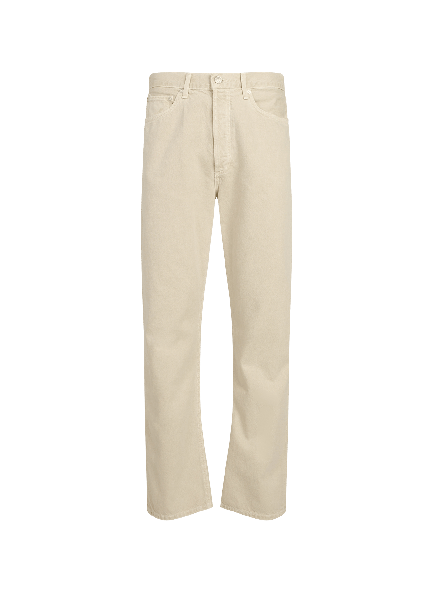 Straight cotton jeans AGOLDE Beige