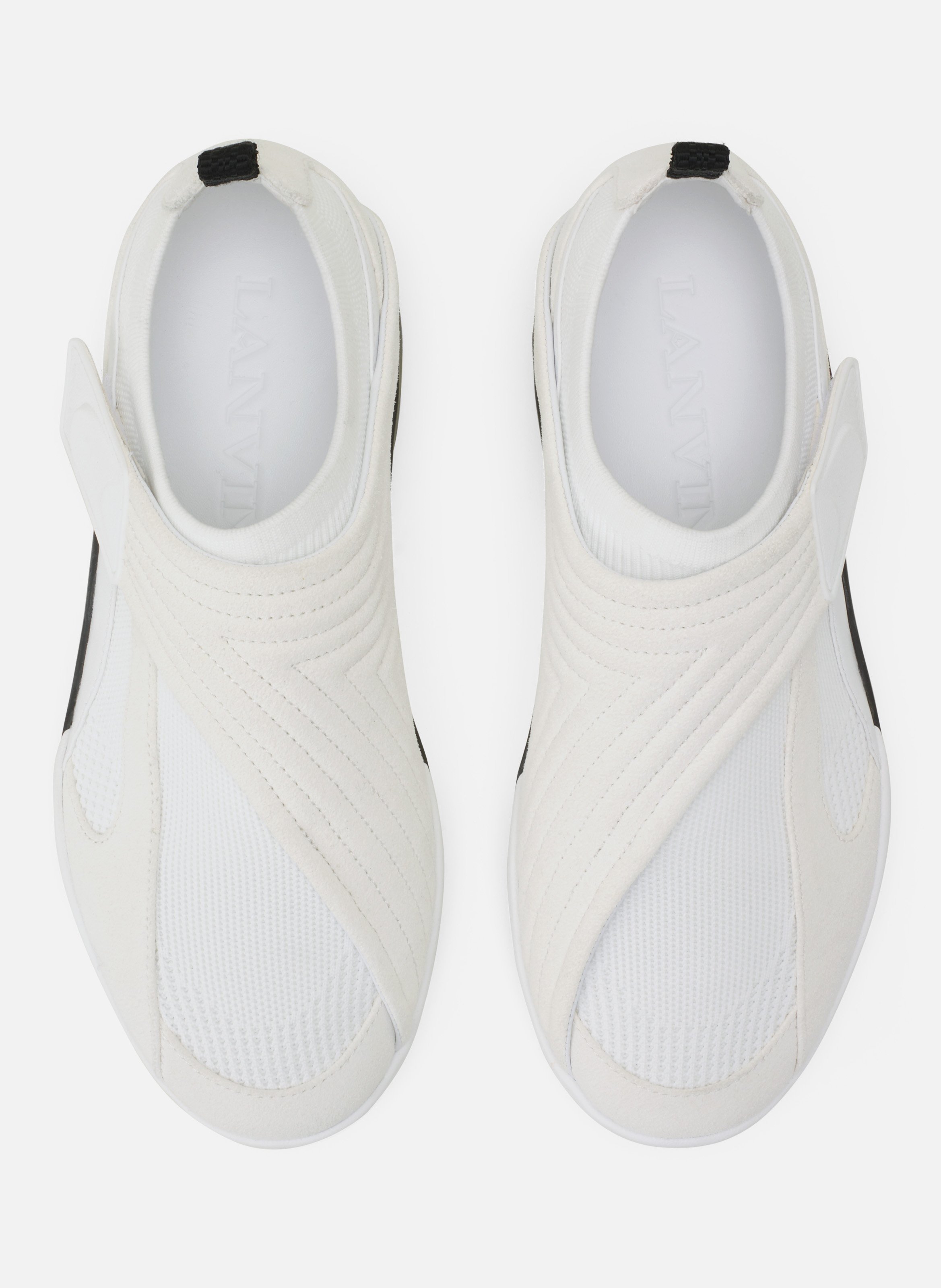 Sneaker lnv1 en suede tricote LANVIN Blanc