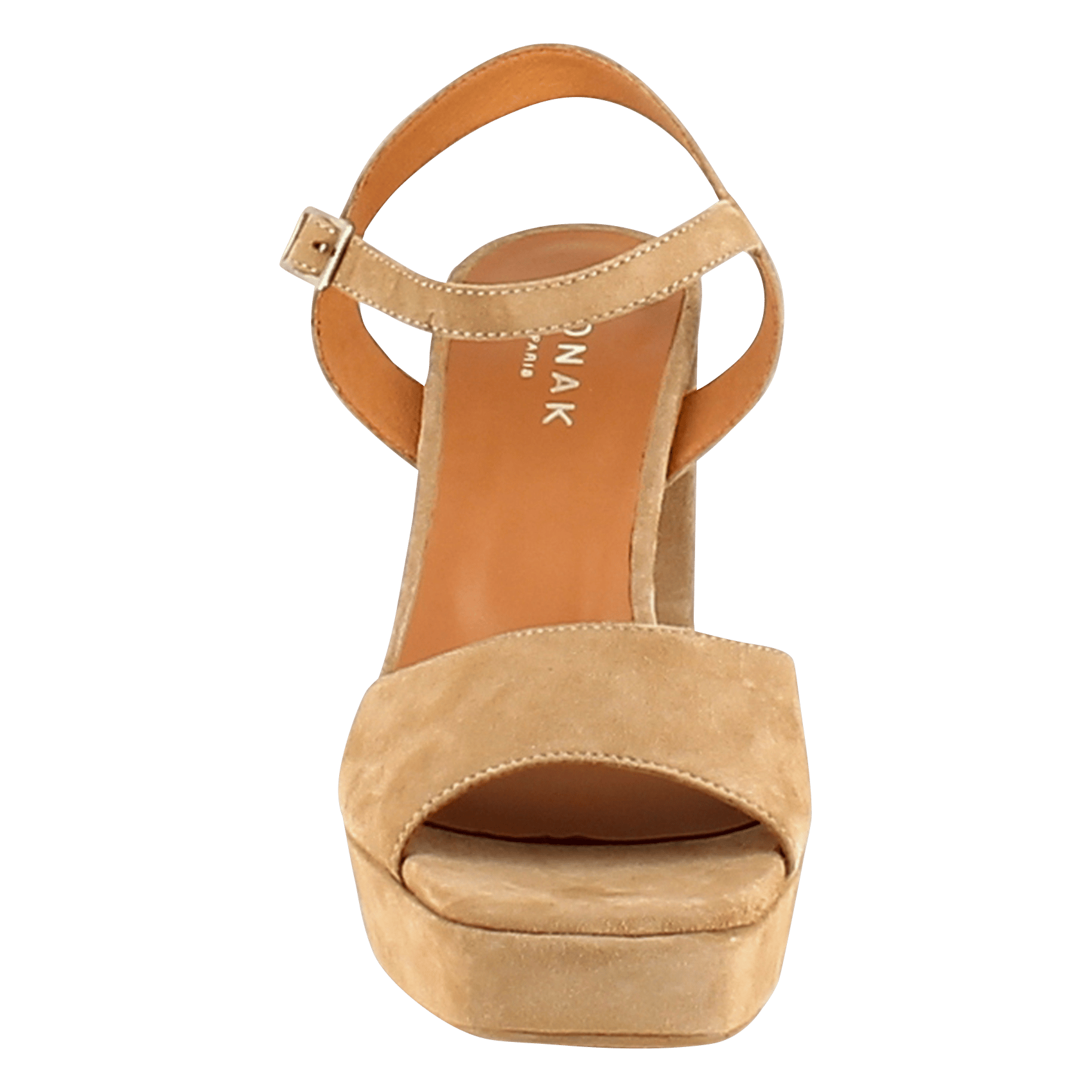 Sandales à talon en cuir velours vlada JONAK Marron